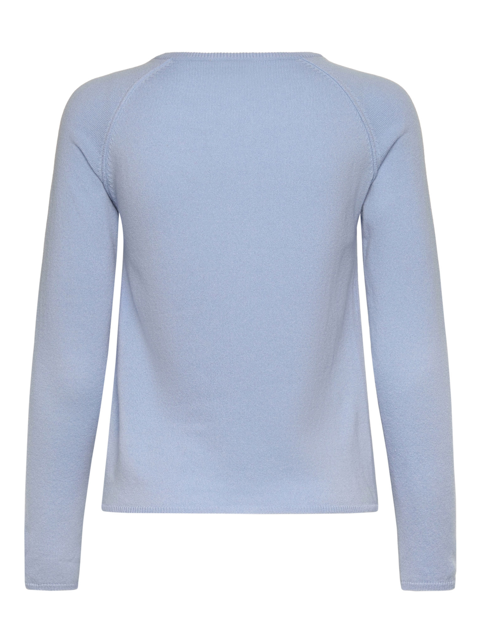 RWLaica kasjmier vest met lange mouwen, ronde hals en raglanmouwen