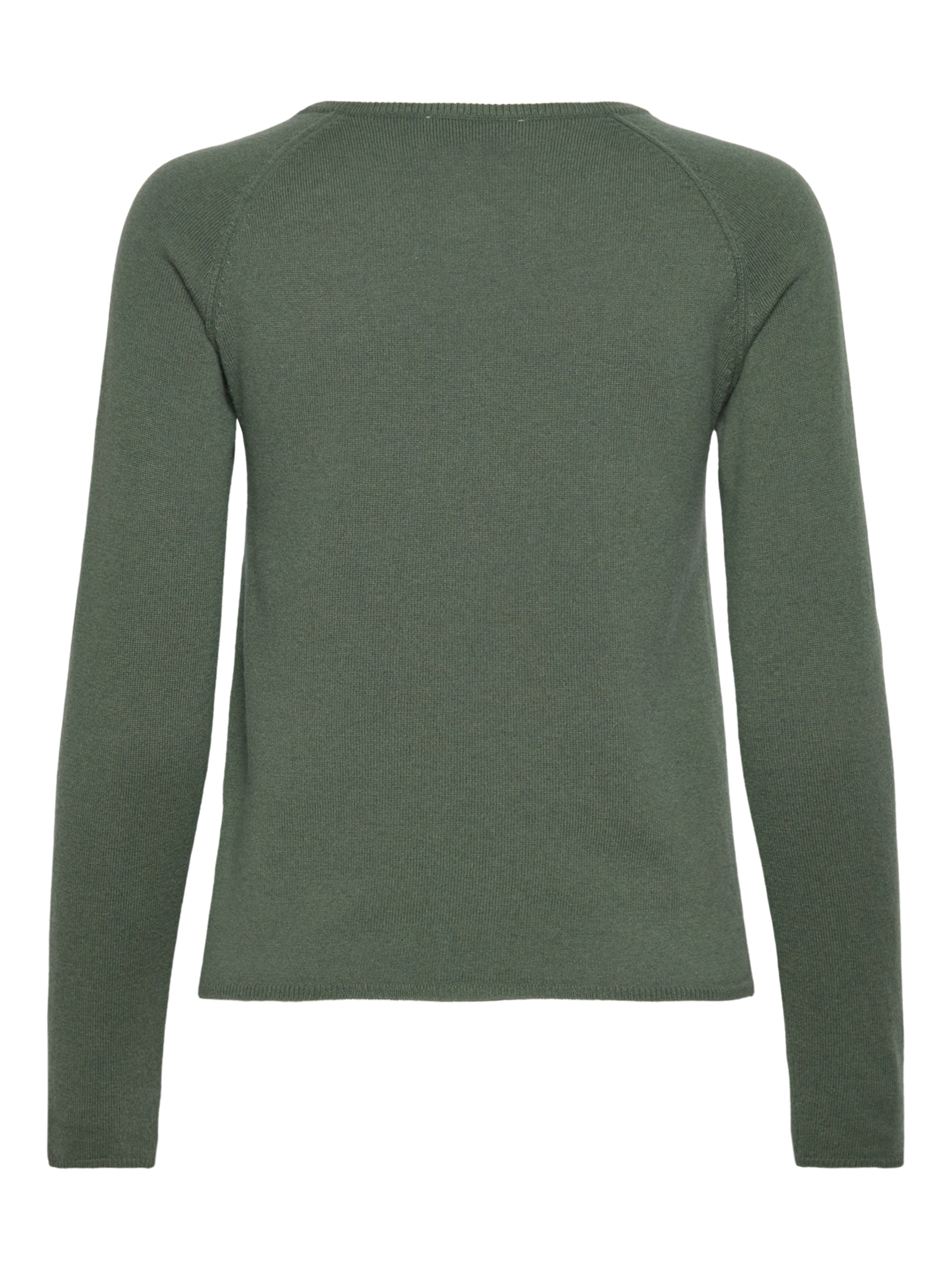 RWLaica kasjmier vest met lange mouwen, ronde hals en raglanmouwen