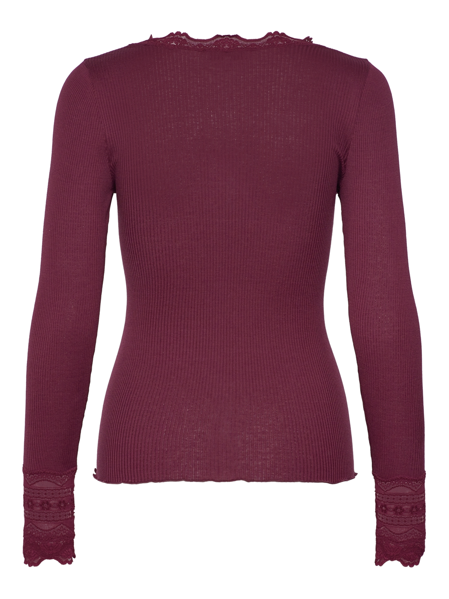 RWBenita Silk LS O-neck Lace T-shirt T-SHIRT LS Rosemunde Woman