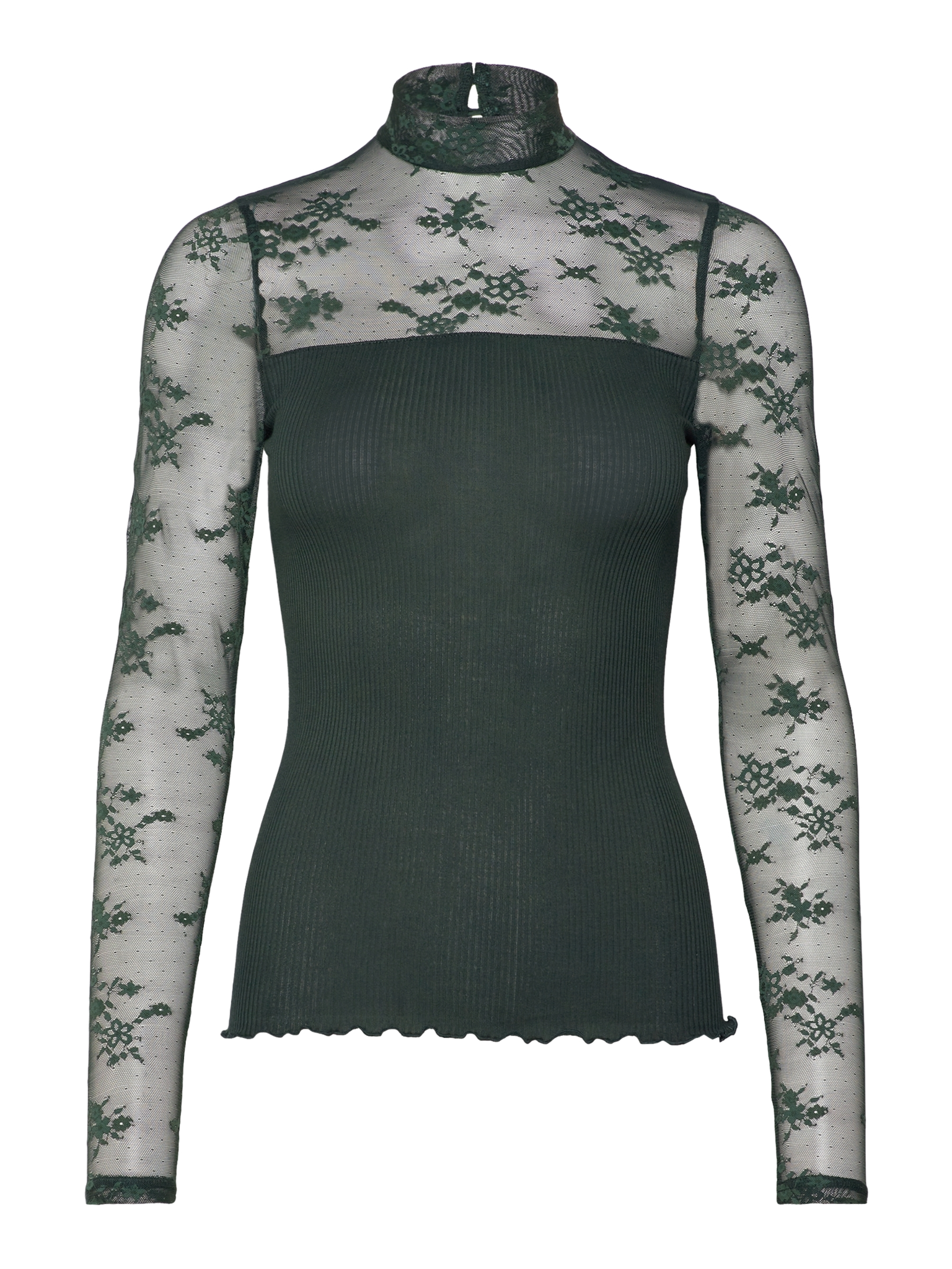 RMWBalta Modal LS T-neck Full Lace T-shirt T-SHIRT SS Rosemunde Woman M scarab