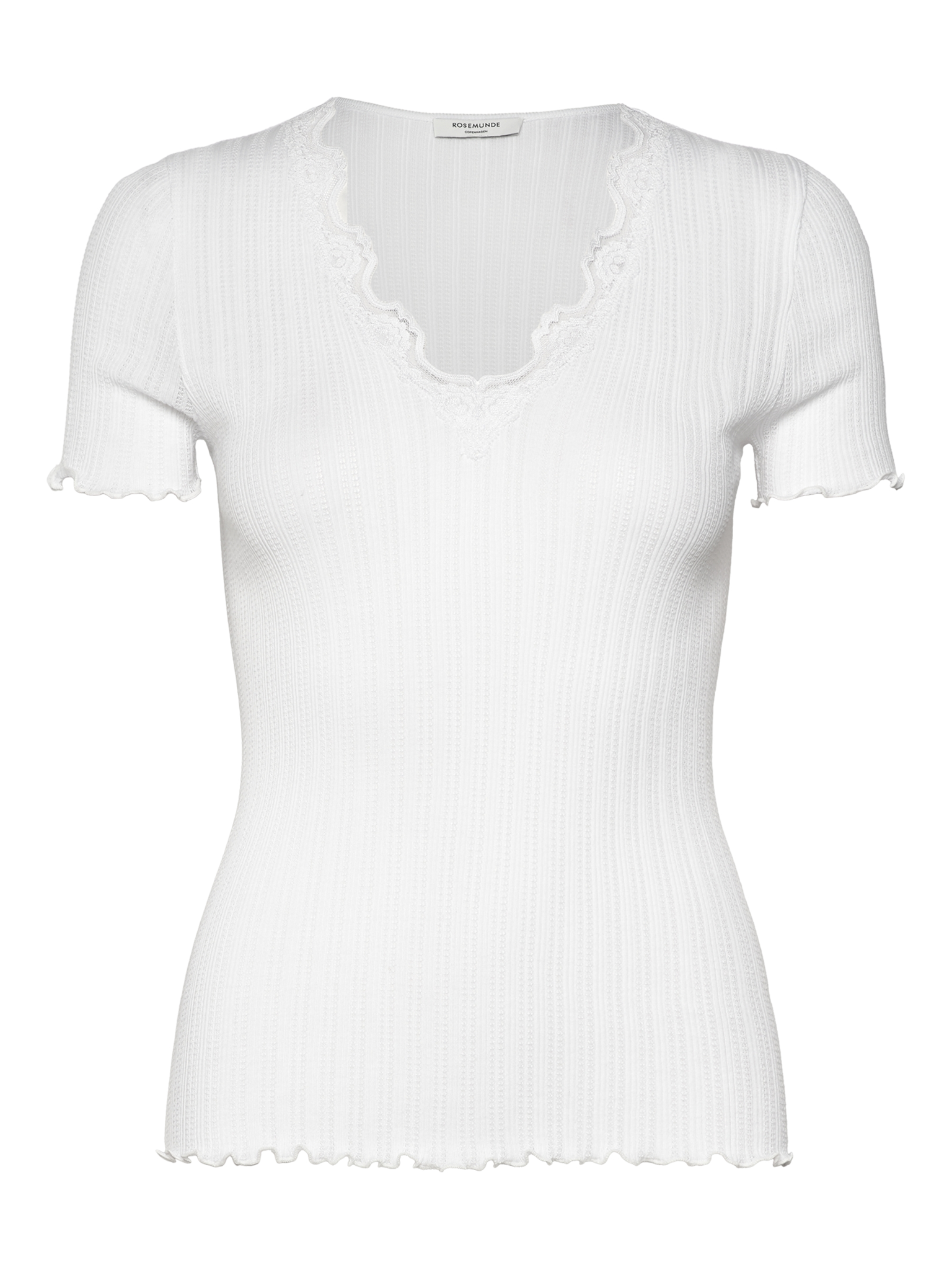RWBobbie Modal SS V-Neck T-shirt T-SHIRT SS Rosemunde Woman M new white