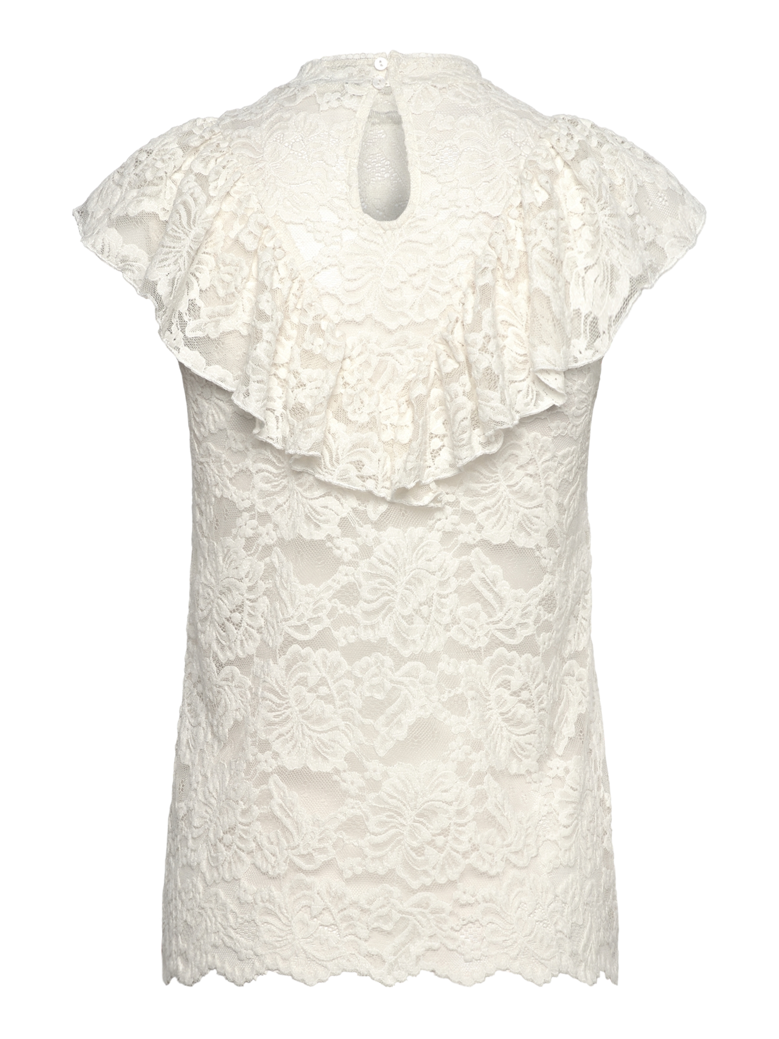 RWDania Lace SL Ruffle Lace Top TOP Rosemunde Woman