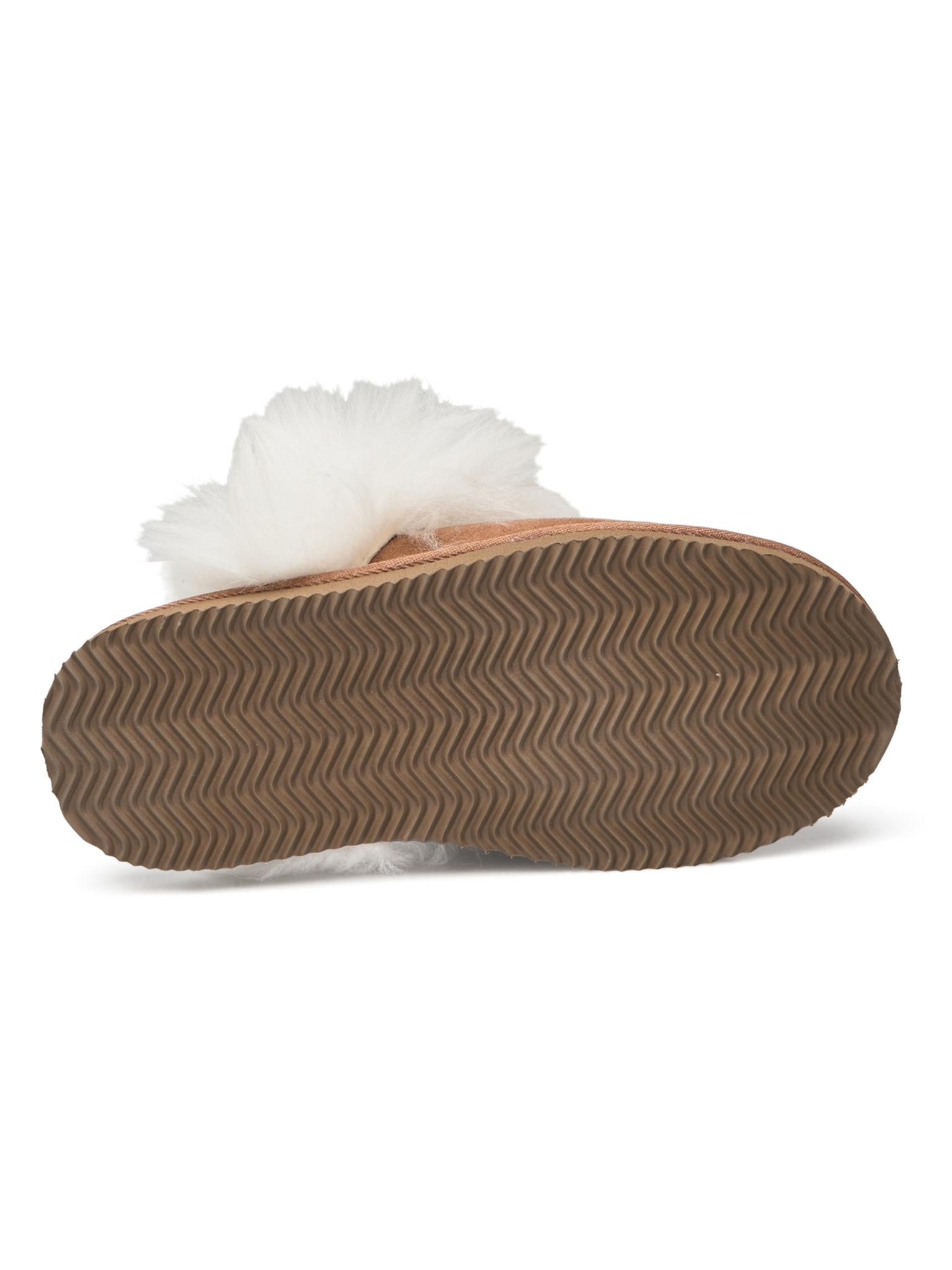 RHEvelyn Leather Long Hair Slippers SLIPPERS Rosemunde Woman
