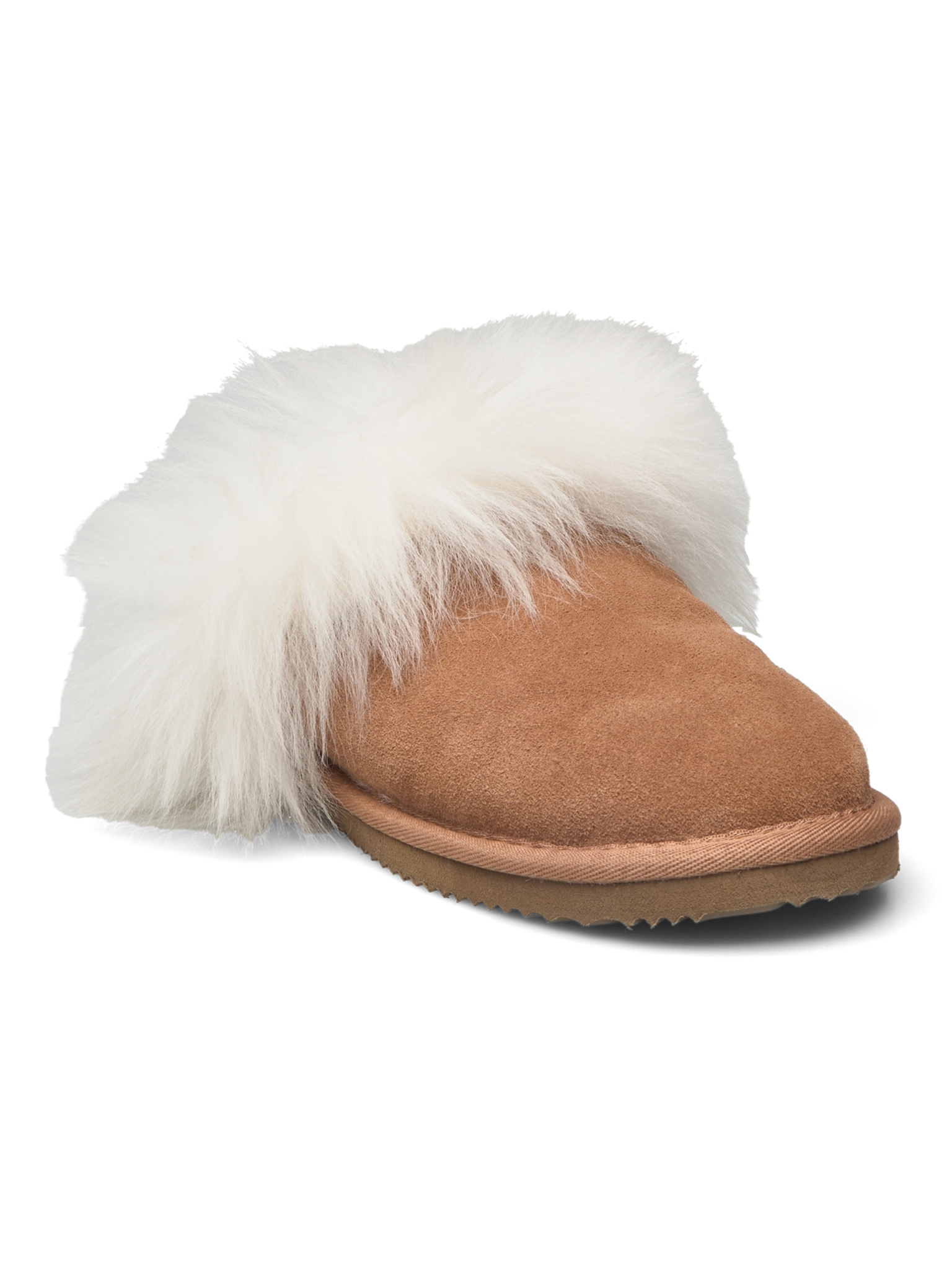 RHEvelyn Leather Long Hair Slippers SLIPPERS Rosemunde Woman 36 almond