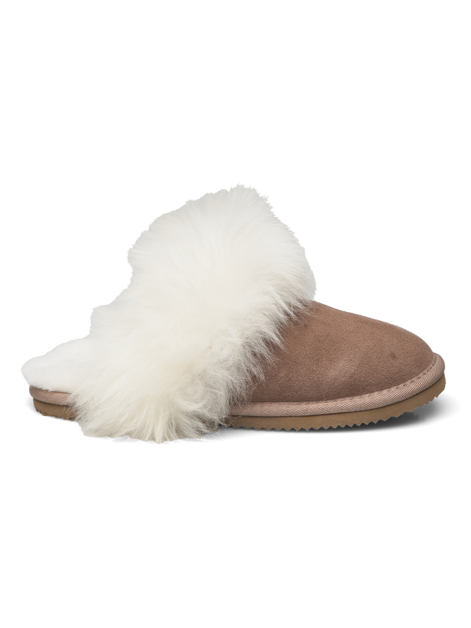 RHEvelyn Leather Long Hair Slippers SLIPPERS Rosemunde Woman