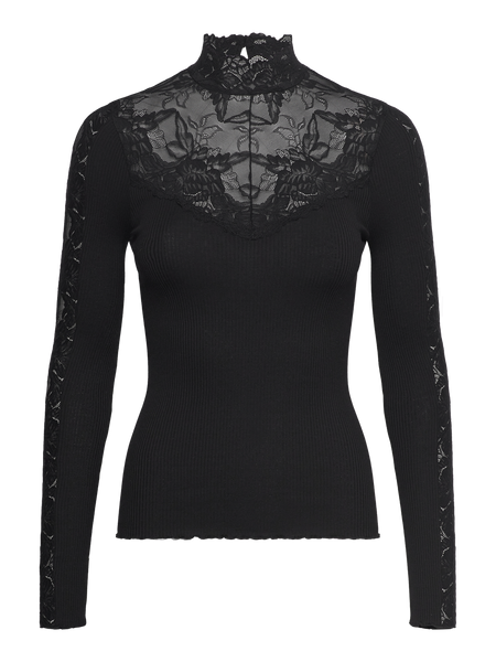 RWBeatha Silk Long Sleeve Lace T-neck T-shirt