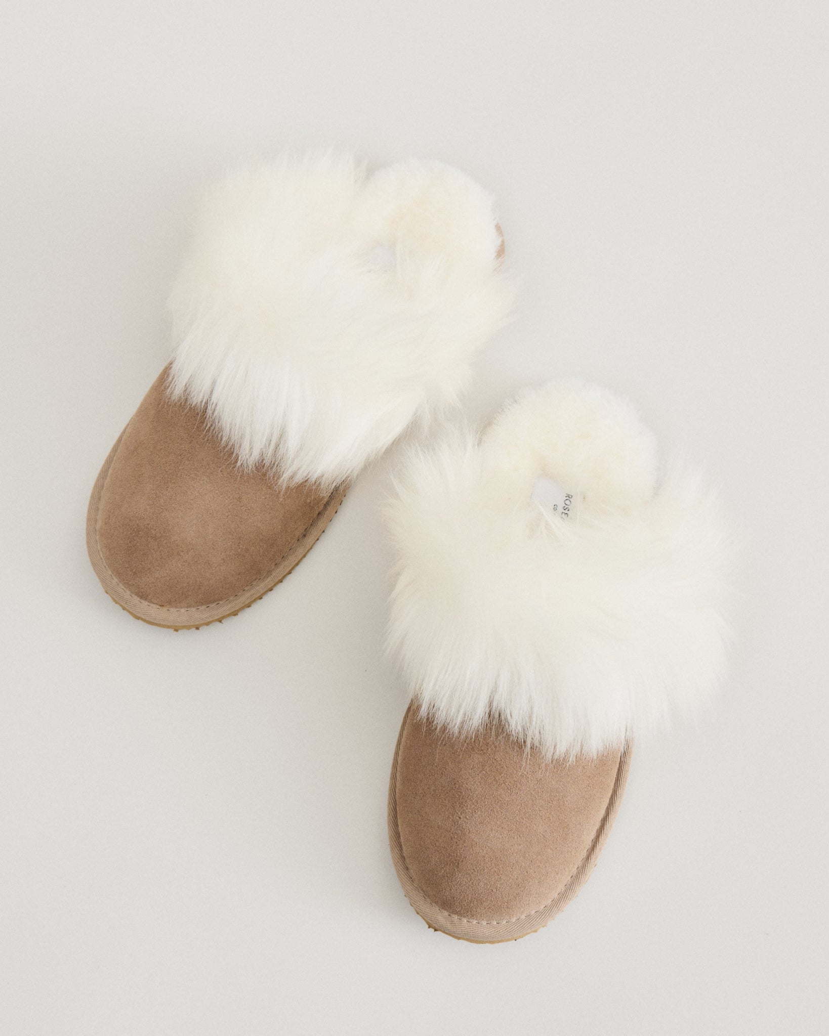 RHEvelyn Leather Long Hair Slippers SLIPPERS Rosemunde Woman