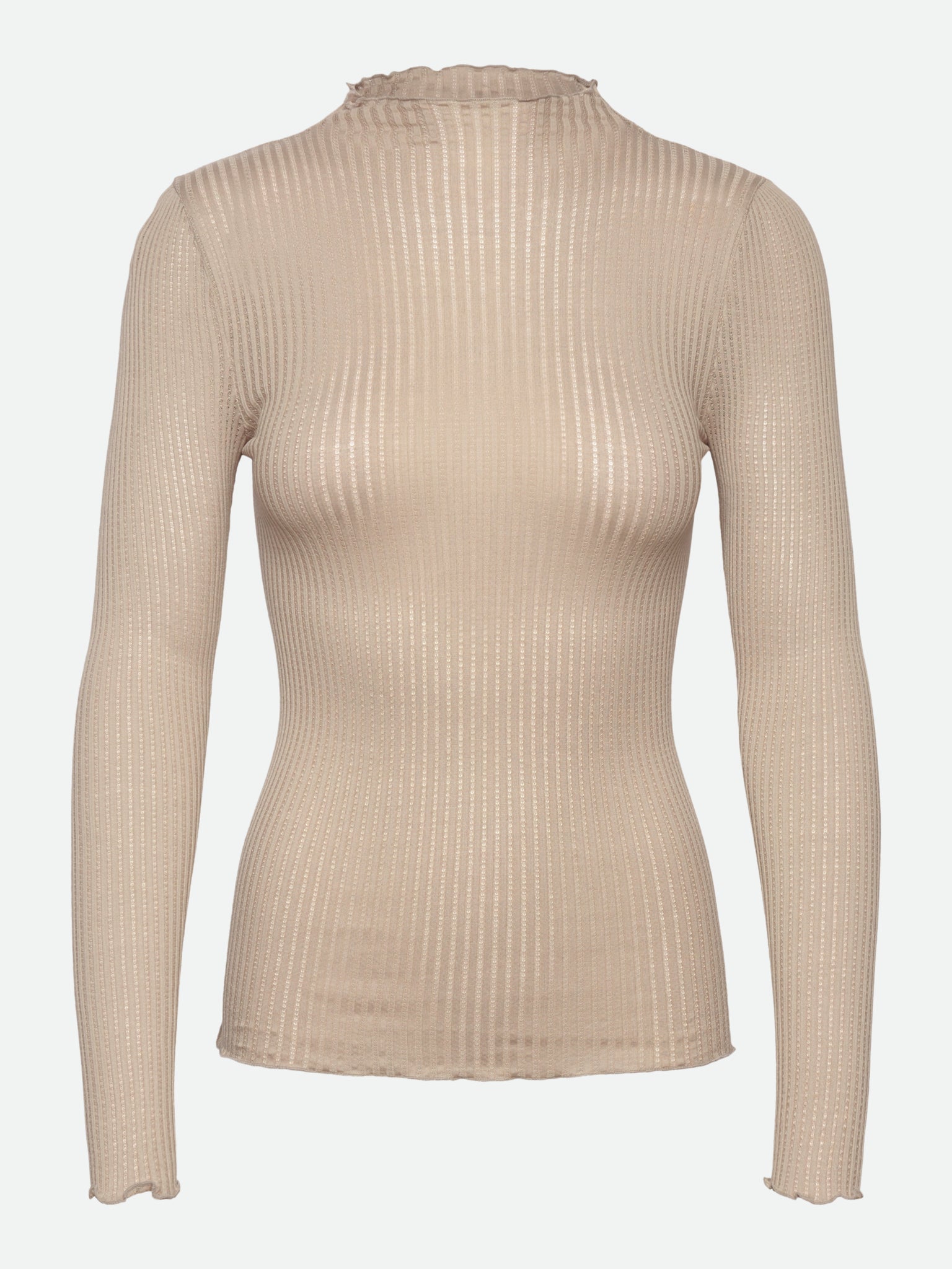 RWBelize Silk LS T-neck T-shirt T-SHIRT LS Rosemunde WOman M cacao