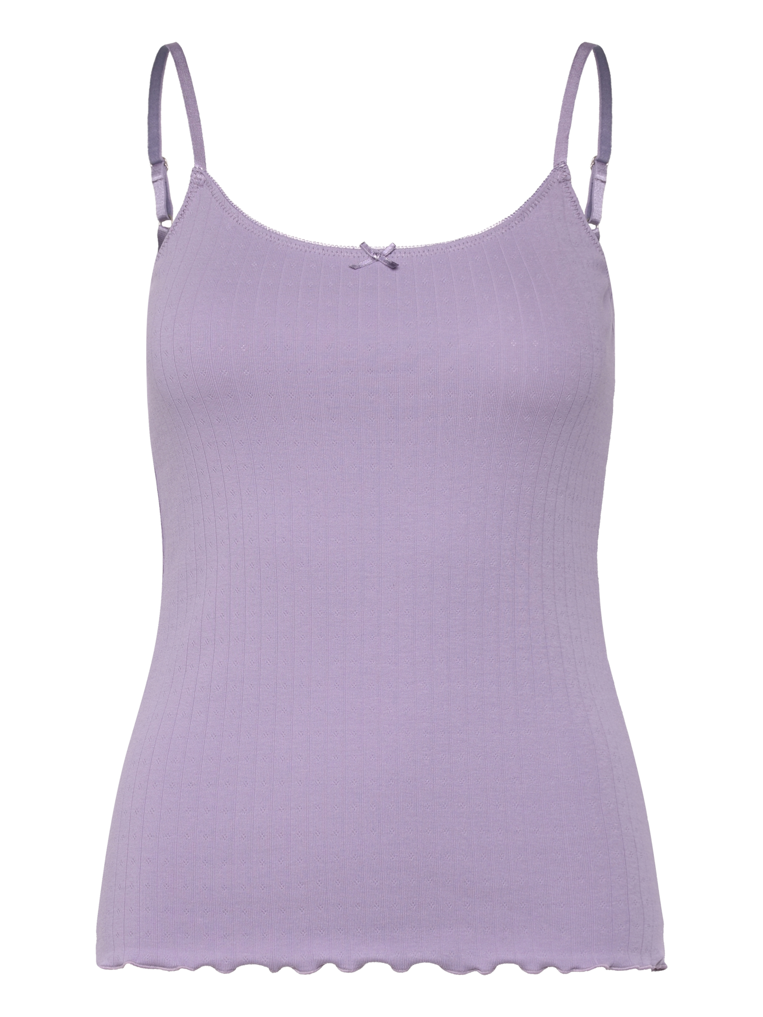 RWBelmo Pointelle SL Strap Top Nightwear Rosemunde Woman XS lavender grey