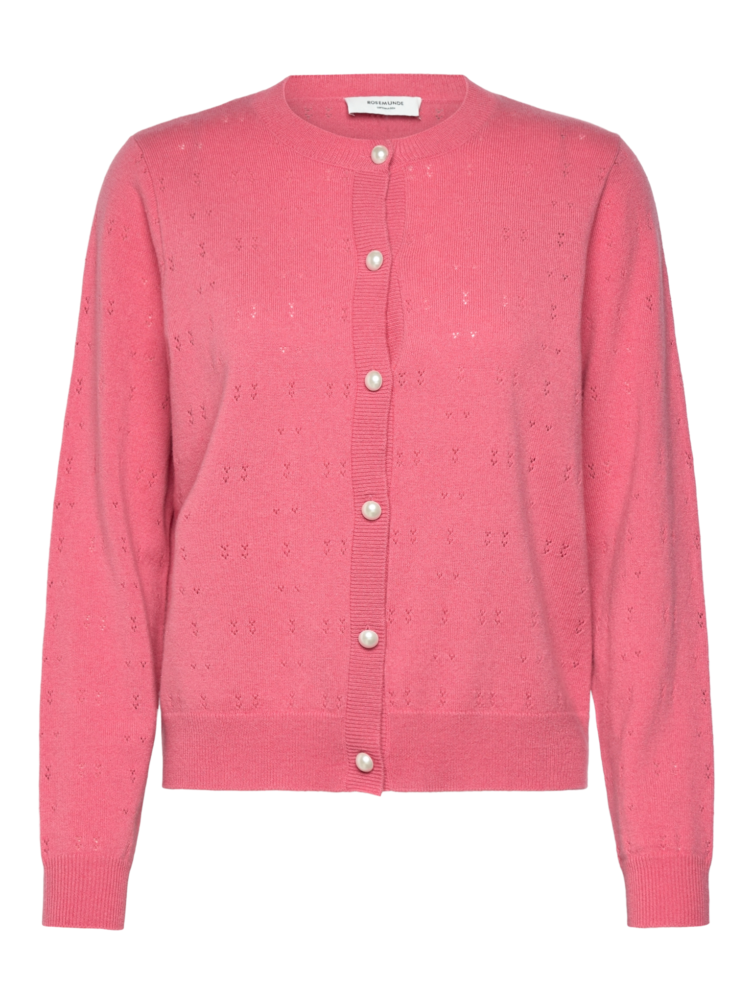 RWLaica Cashmere LS Pointelle Cardigan CARDIGAN Rosemunde Woman S rapture rose