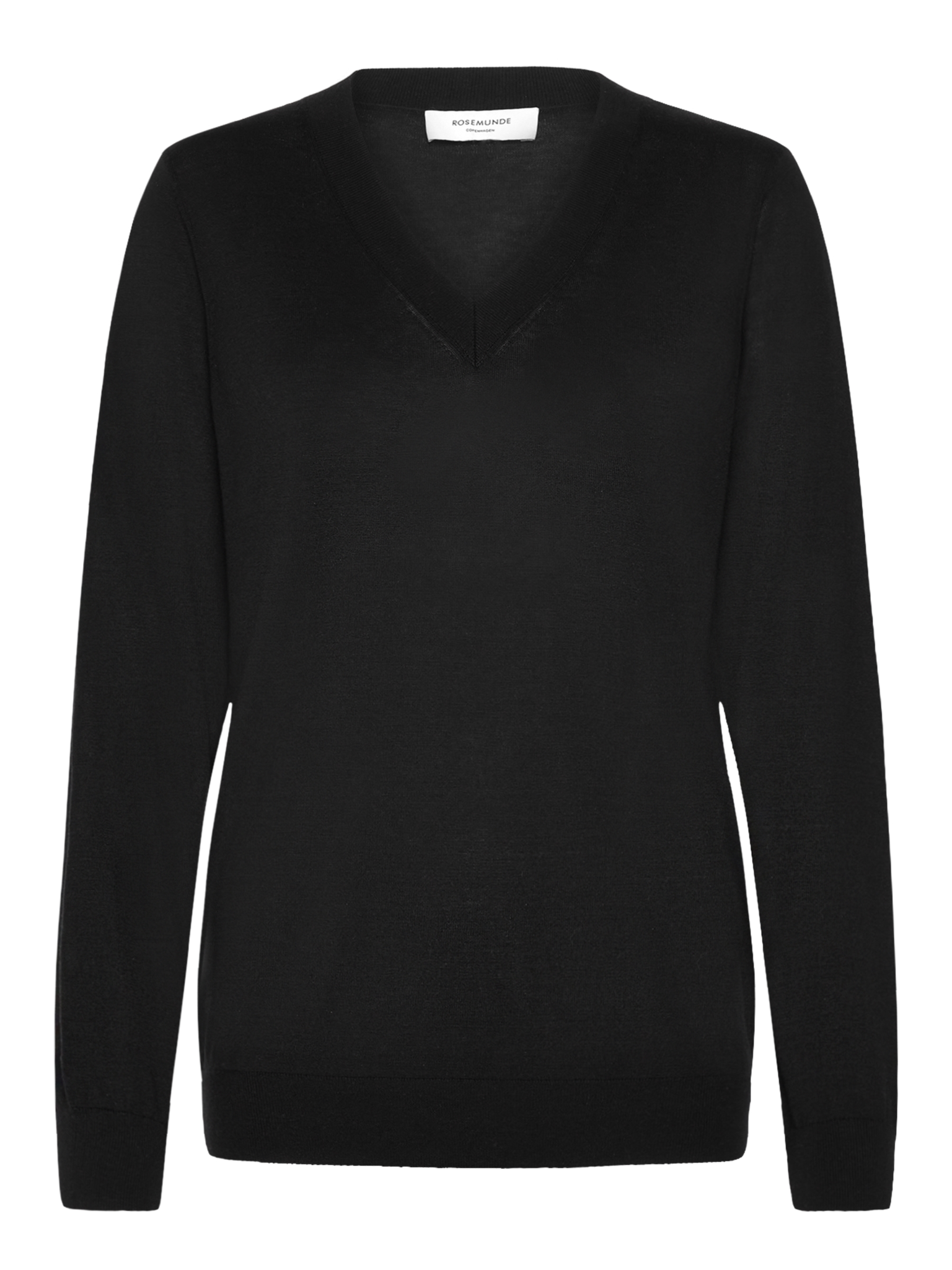 RWCapri Silk LS V-neck Pullover PULLOVER Rosemunde Woman XS black