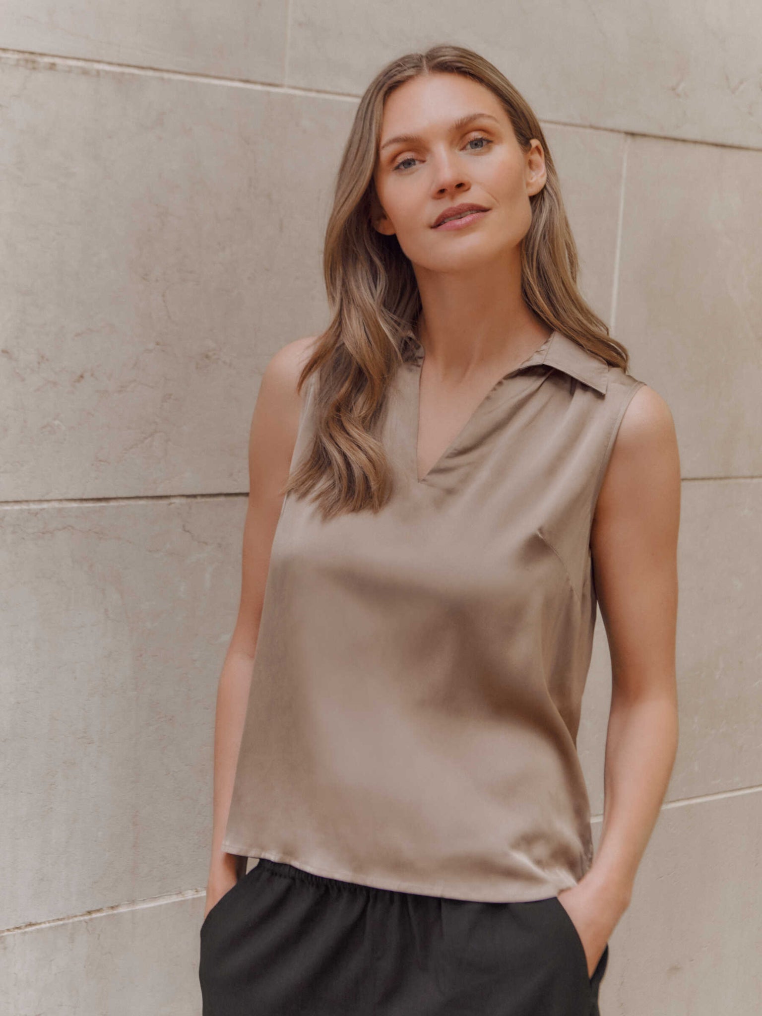 RMWPenelope Silk Blend SL Top SHIRT Rosemunde Woman