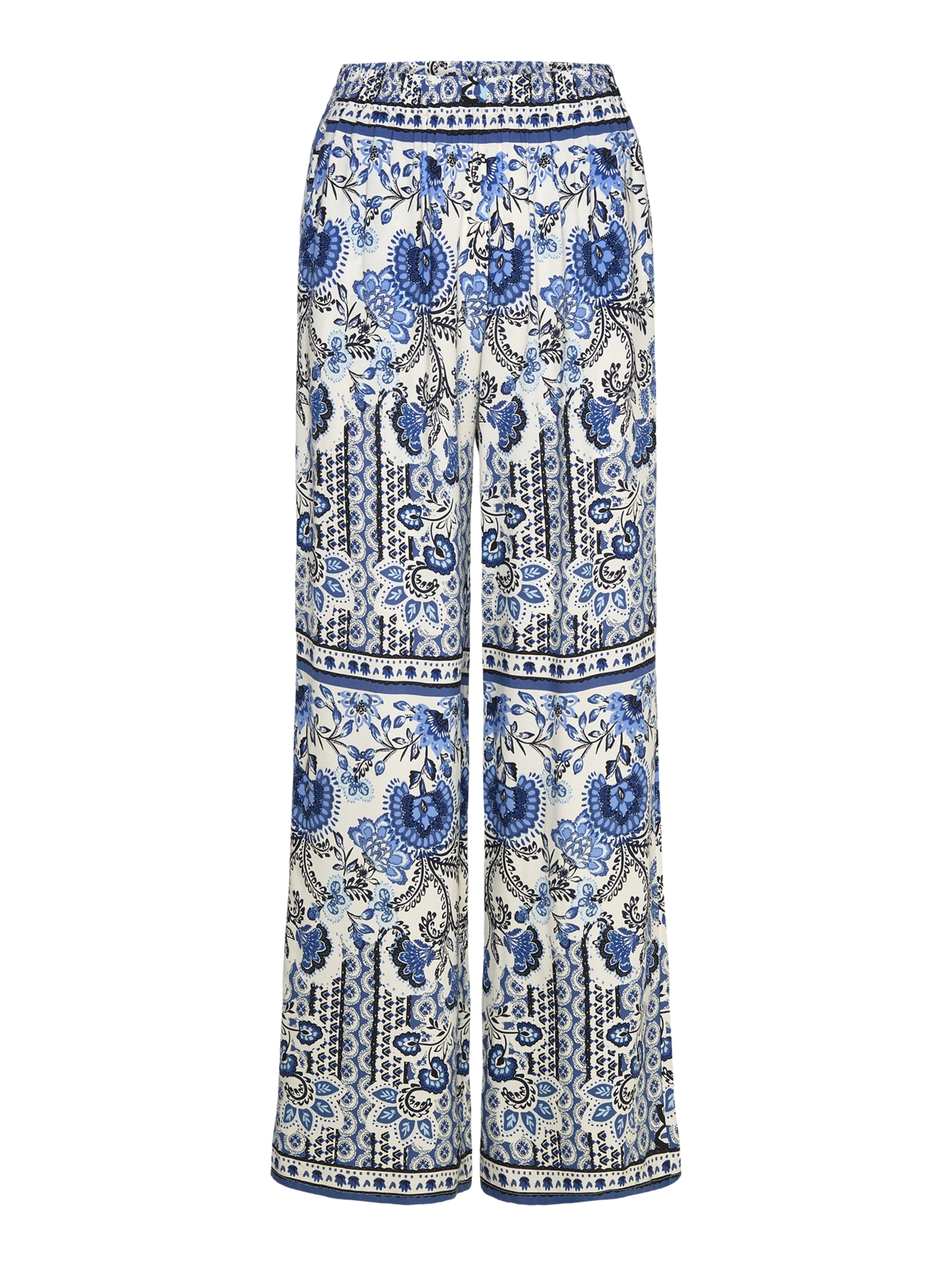 RWElif MW Trousers Trousers Rosemunde Woman 34 blue boho print