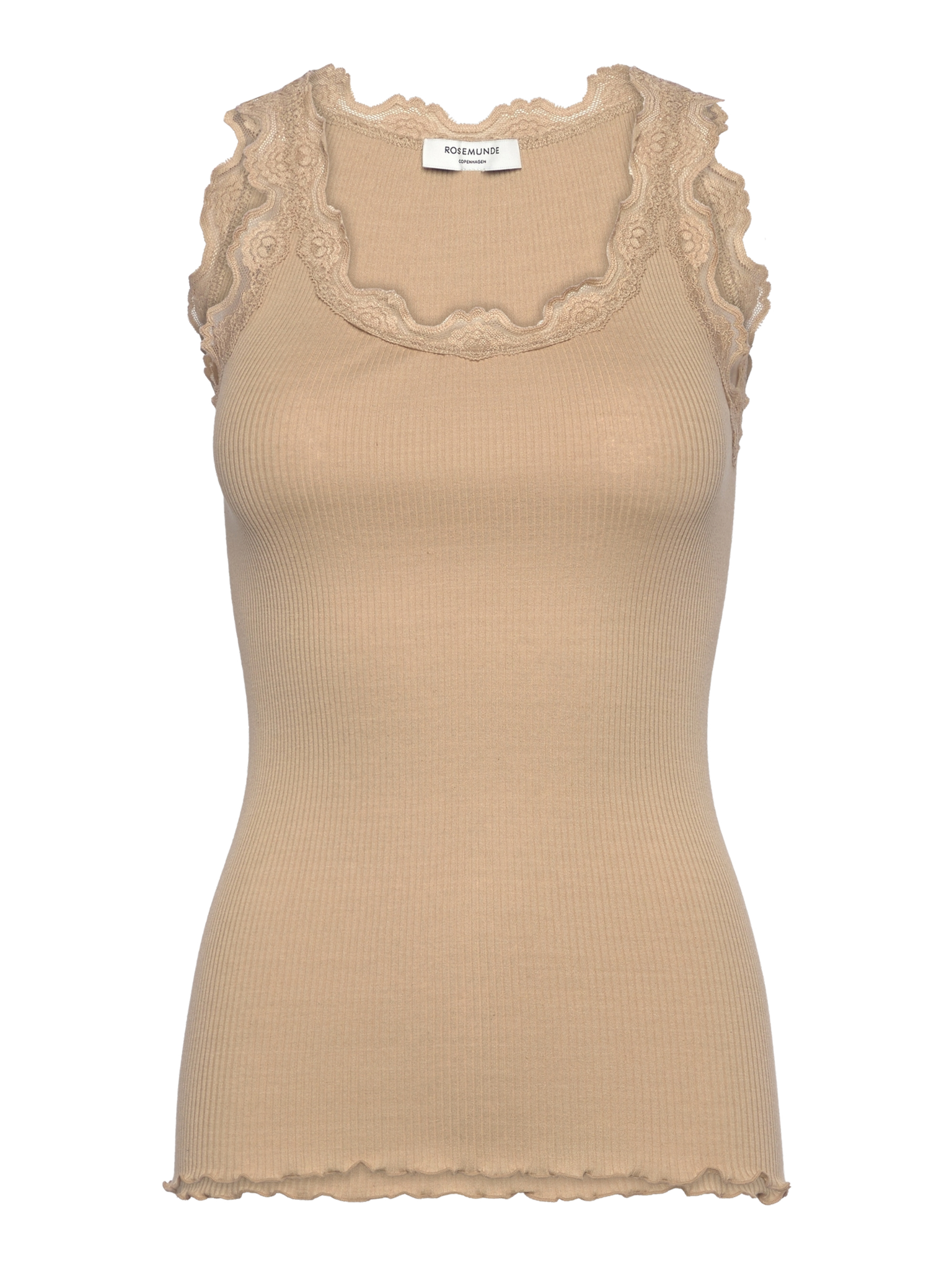 RWBabette Silk SL U-neck Long Lace Top