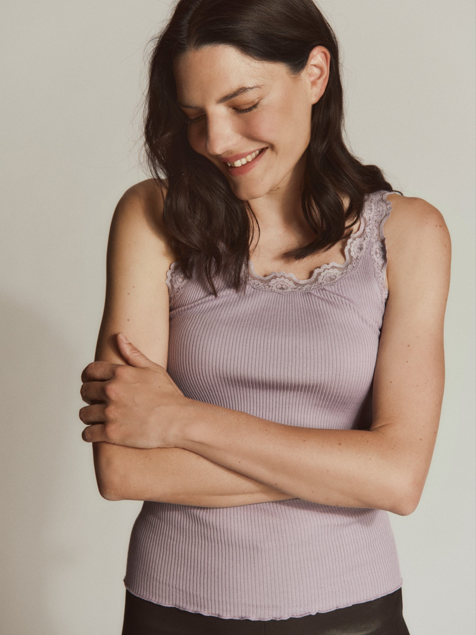 RWBabette Silk SL U-neck Lace Top