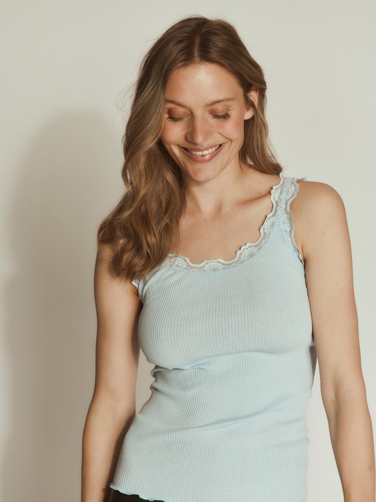 RWBabette Silk SL U-neck Long Lace Top