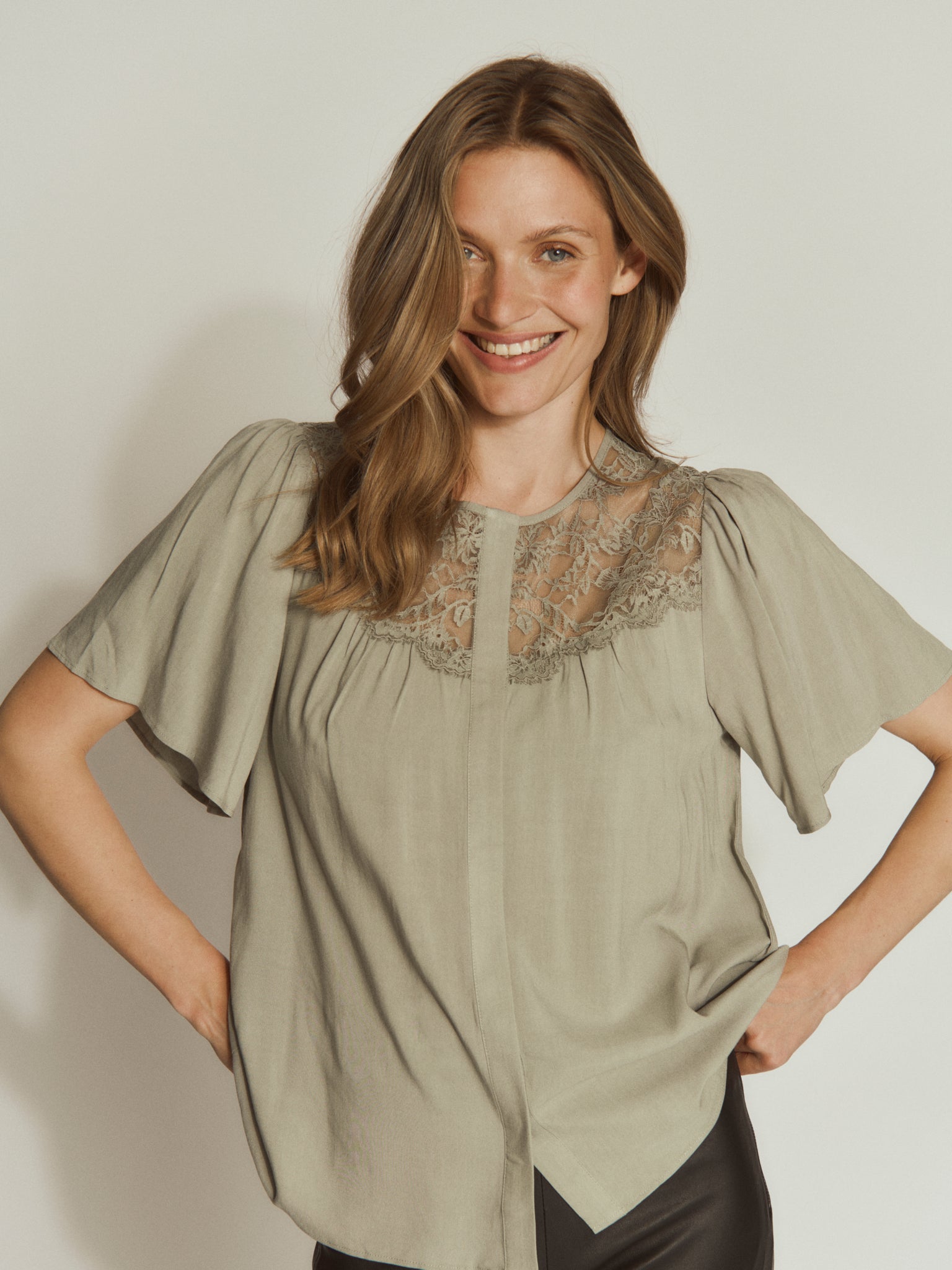 RWElif SS Lace Blouse BLOUSE Rosemunde Woman