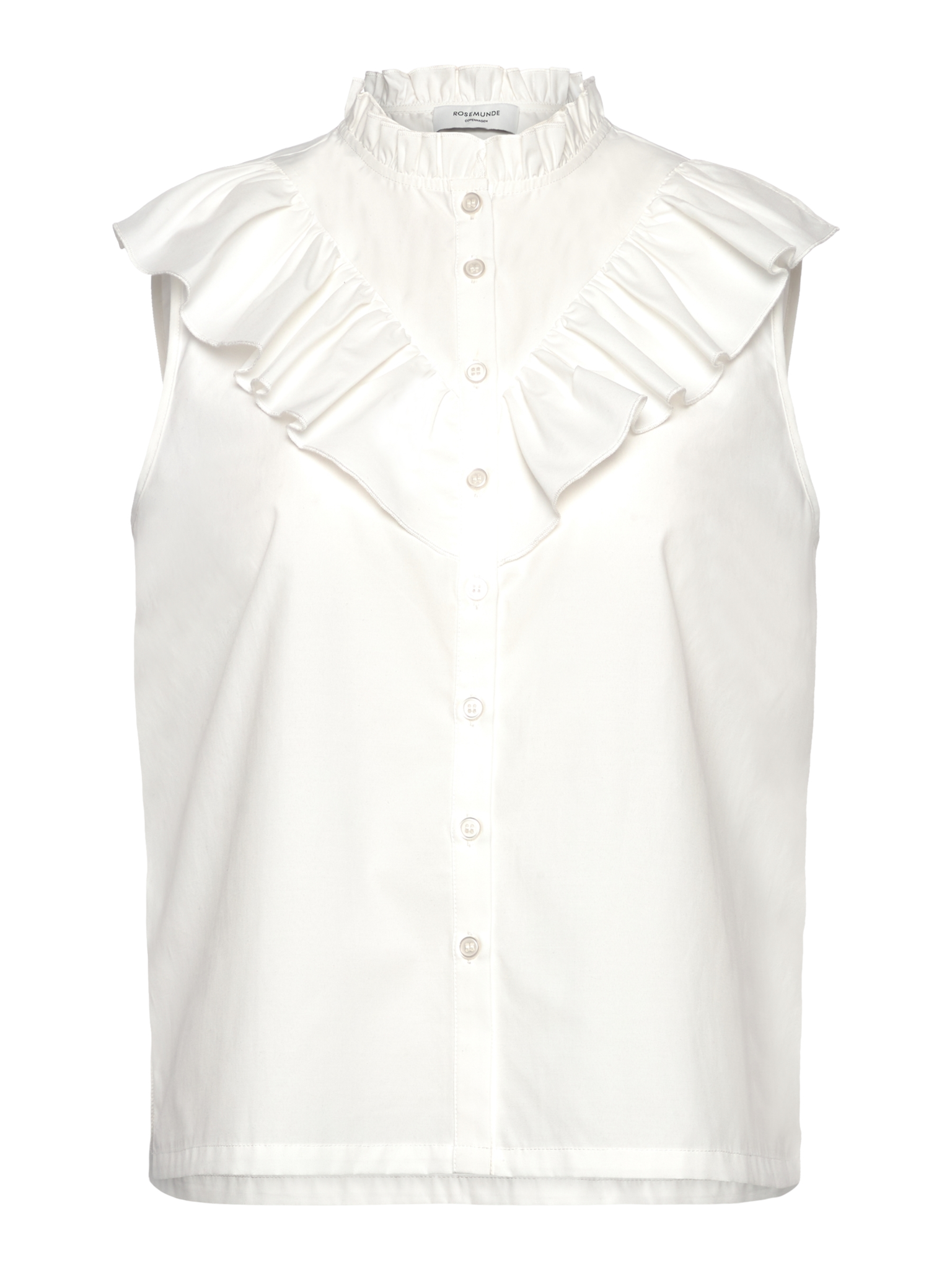 RWMegan SL Frill Top TOP Rosemunde Woman 34 cloud dancer