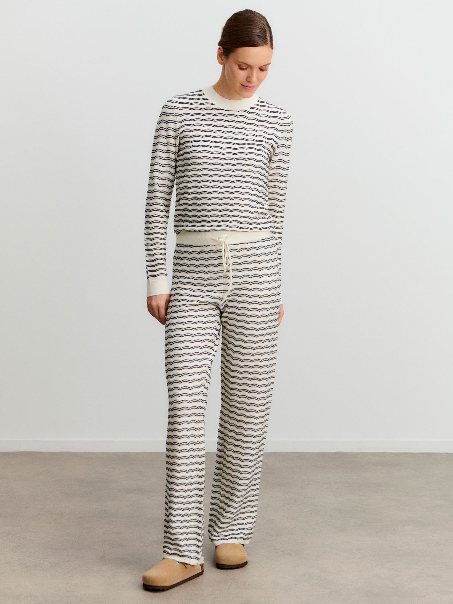 RWSanna MW Straight Trousers TROUSERS Rosemunde Woman