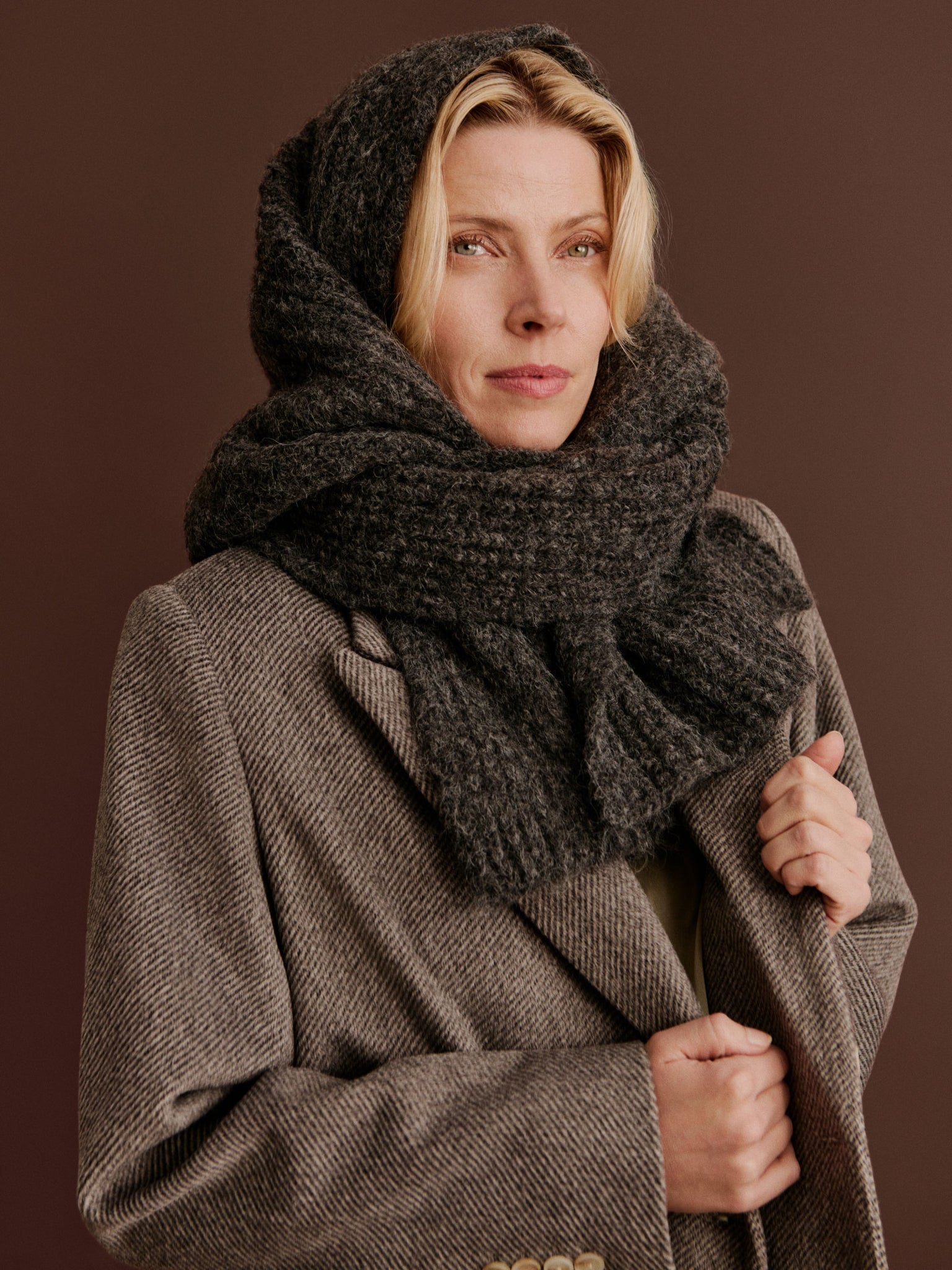 RWTulip Wool Blend Rib Knit Scarf SCARF Rosemunde Woman
