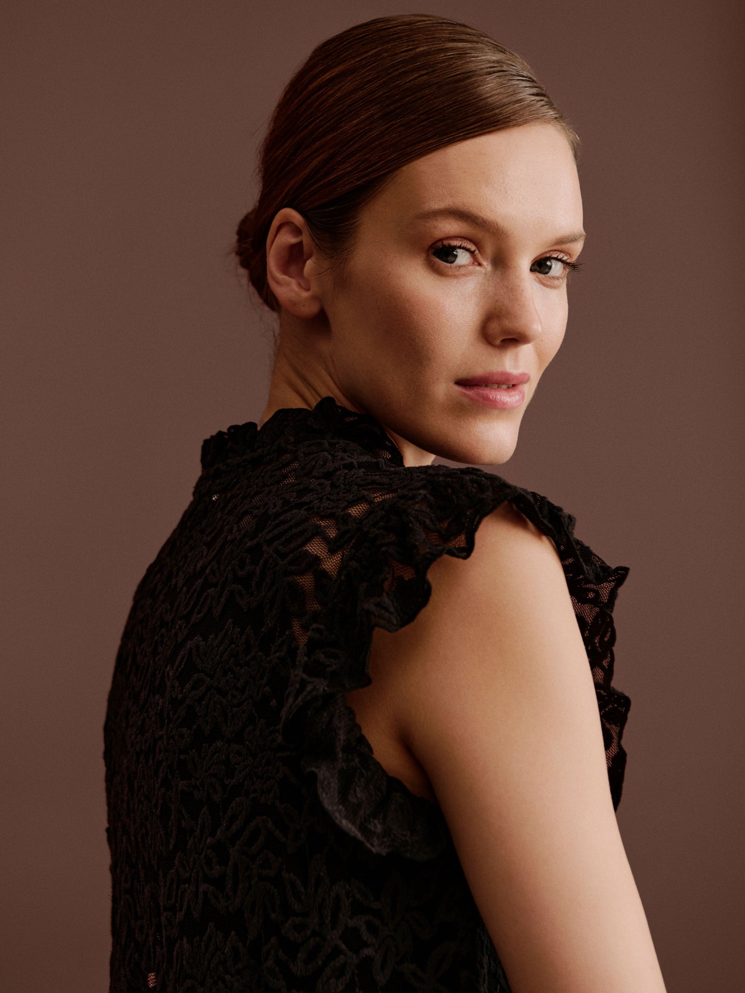 RWDelicia Lace SL Peplum Top TOP Rosemunde Woman