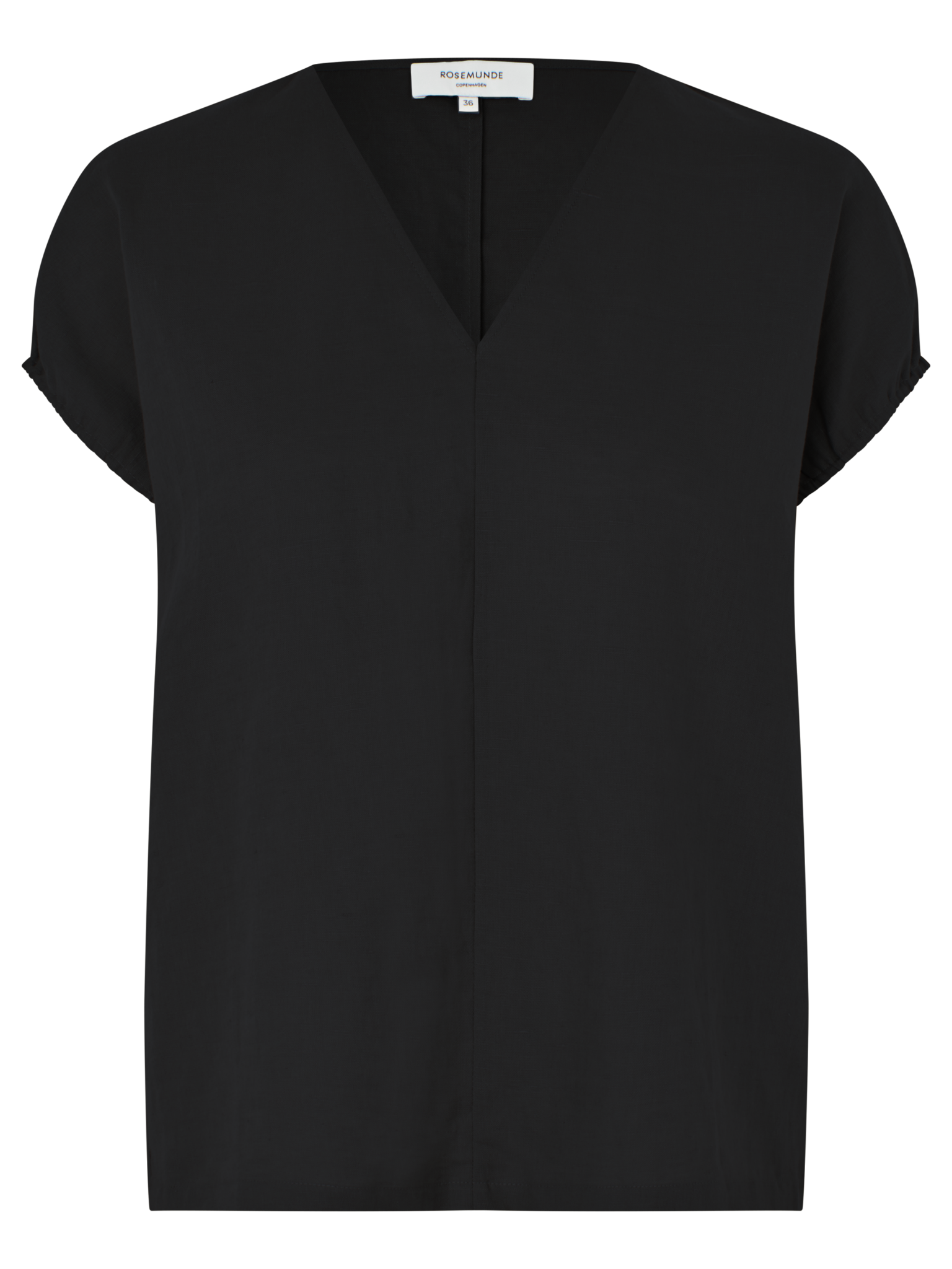 RWEsther Linen Capsleeve Top BLOUSE Rosemunde Woman 34 black