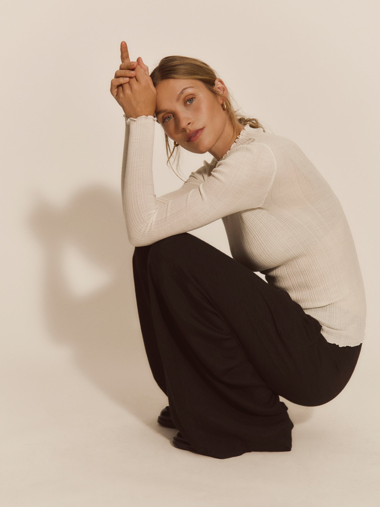 RWElise Wool LS T-neck T-shirt T-SHIRT LS Rosemunde Woman