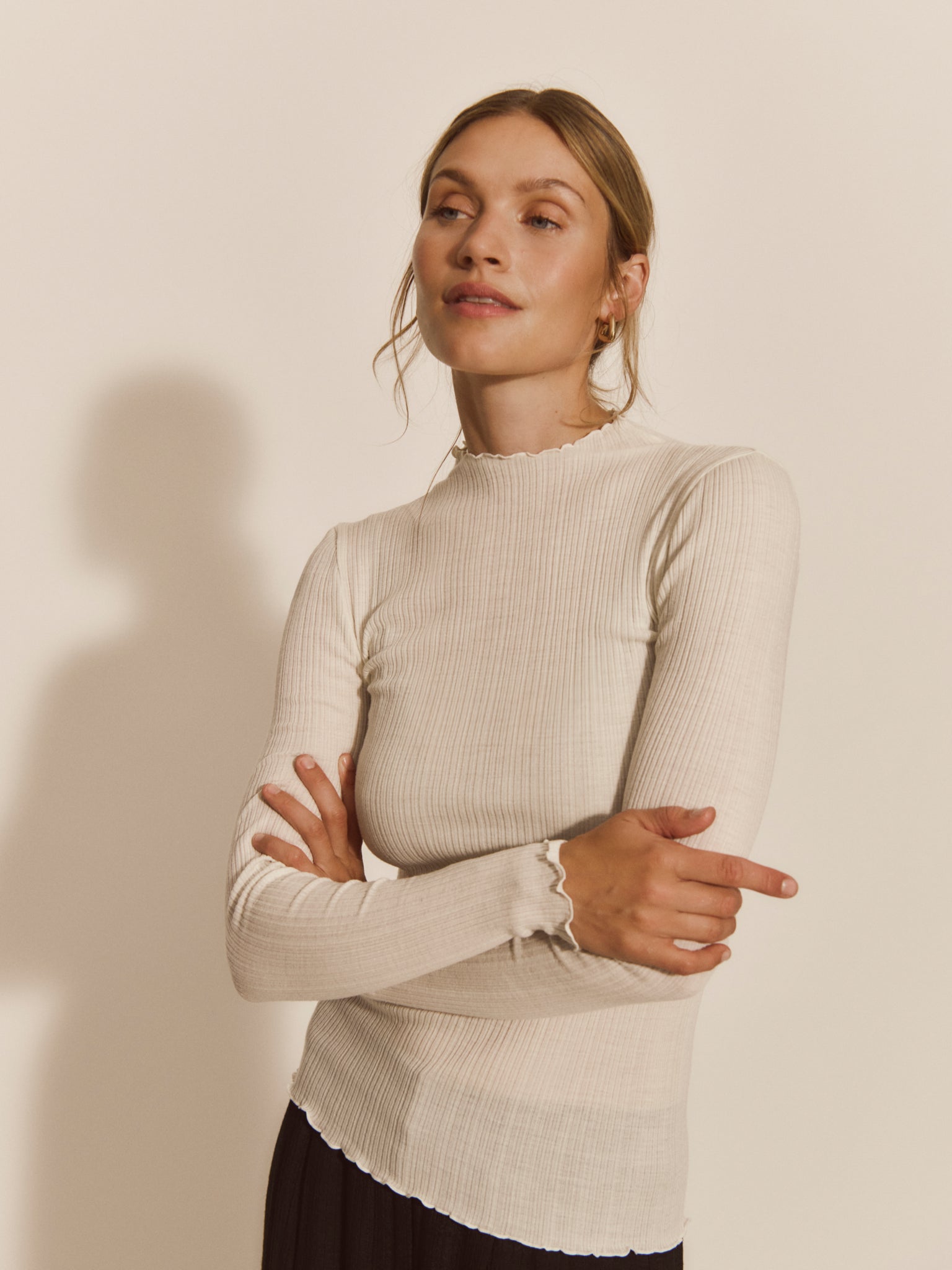 RWElise Wool LS T-neck T-shirt T-SHIRT LS Rosemunde Woman