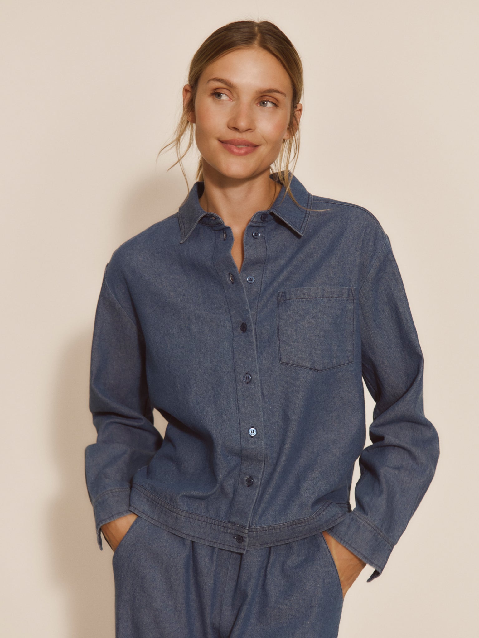 RMWLise Denim LS Shirt SHIRT Rosemunde Woman