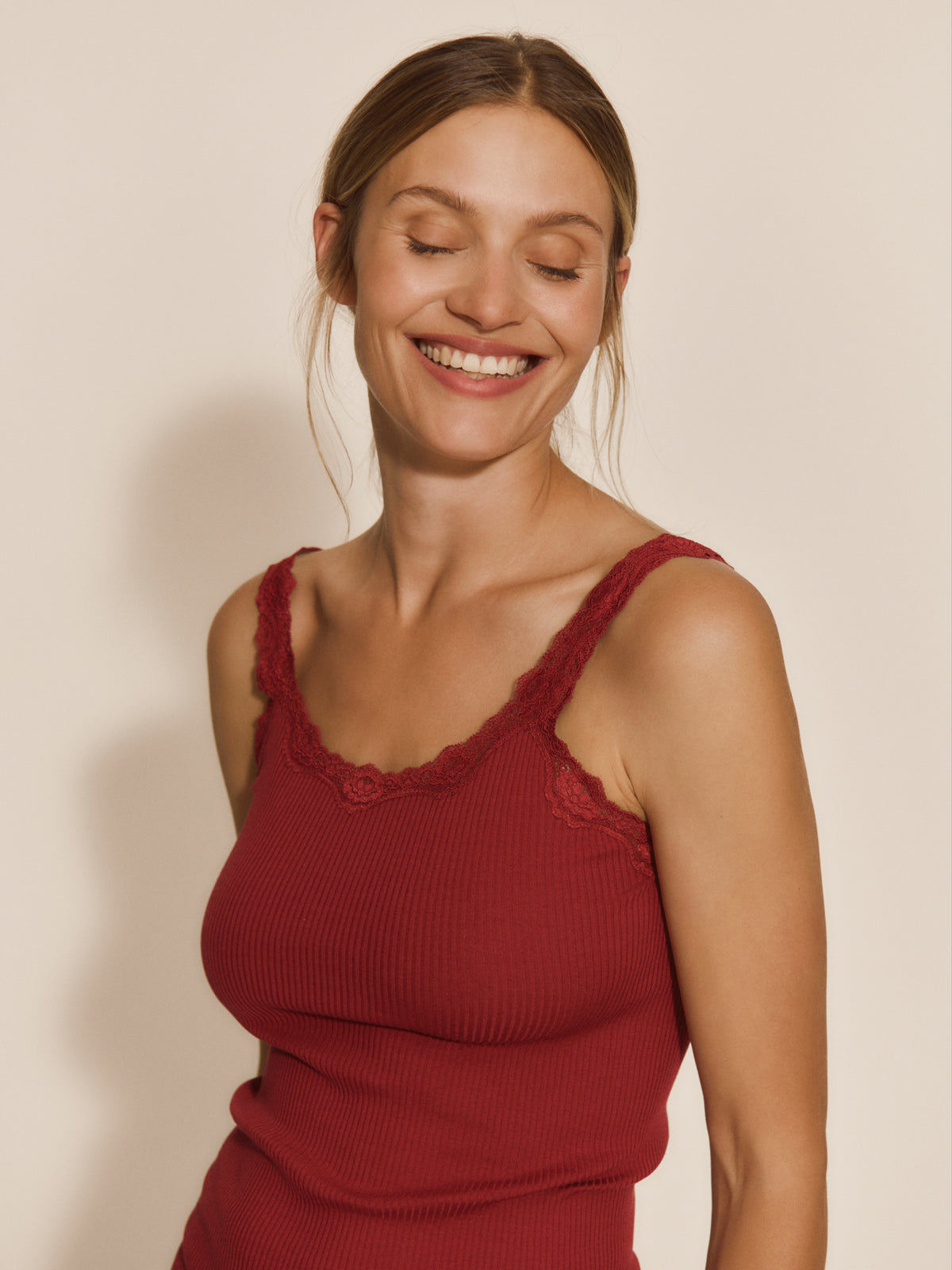 RWBabette Silk Sleeveless Deep Back Lace Top TOP Rosemunde Woman