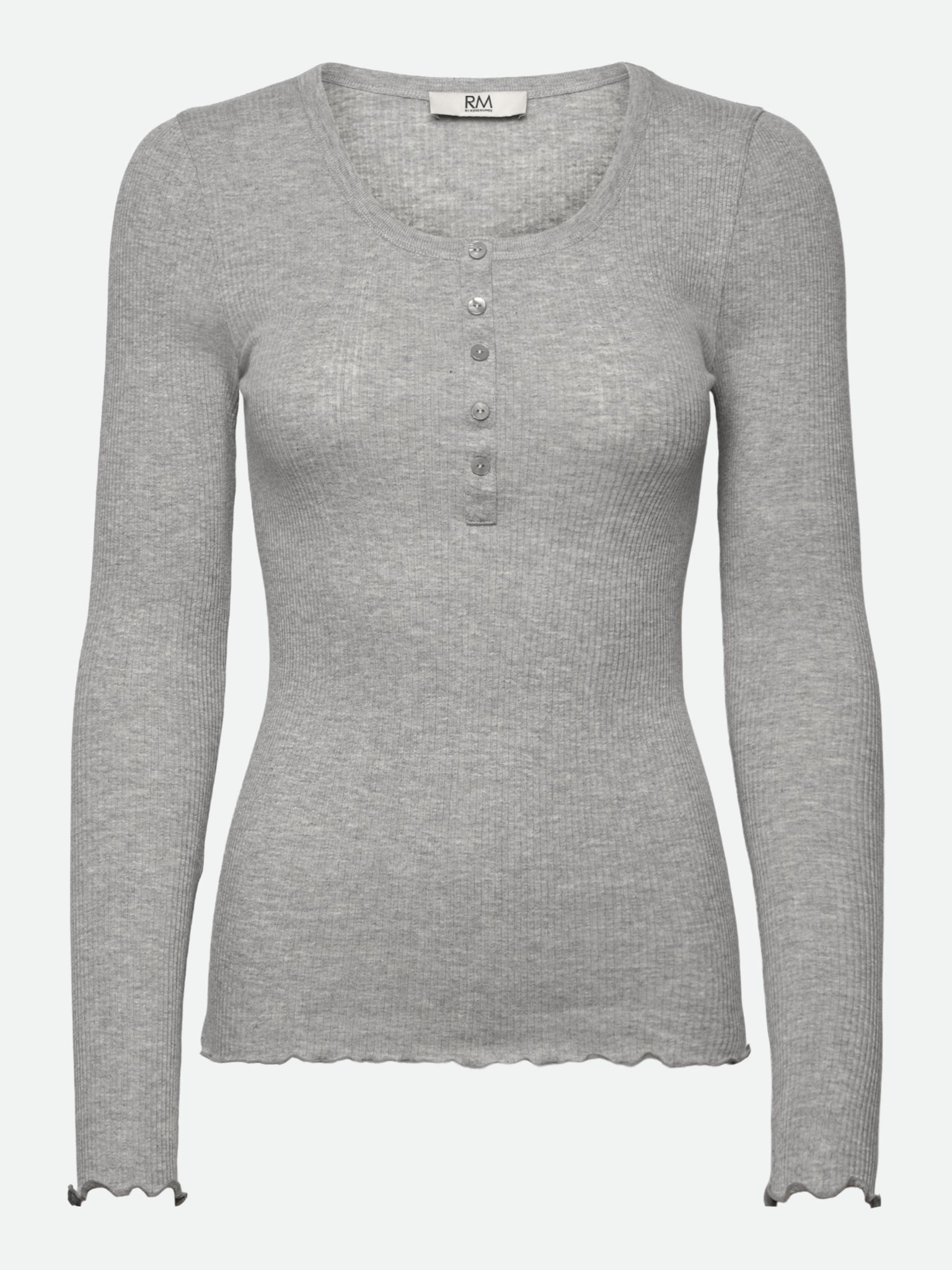 RMWBalta Modal LS Placket T-shirt T-SHIRT LS Rosemunde Woman XS light grey melange