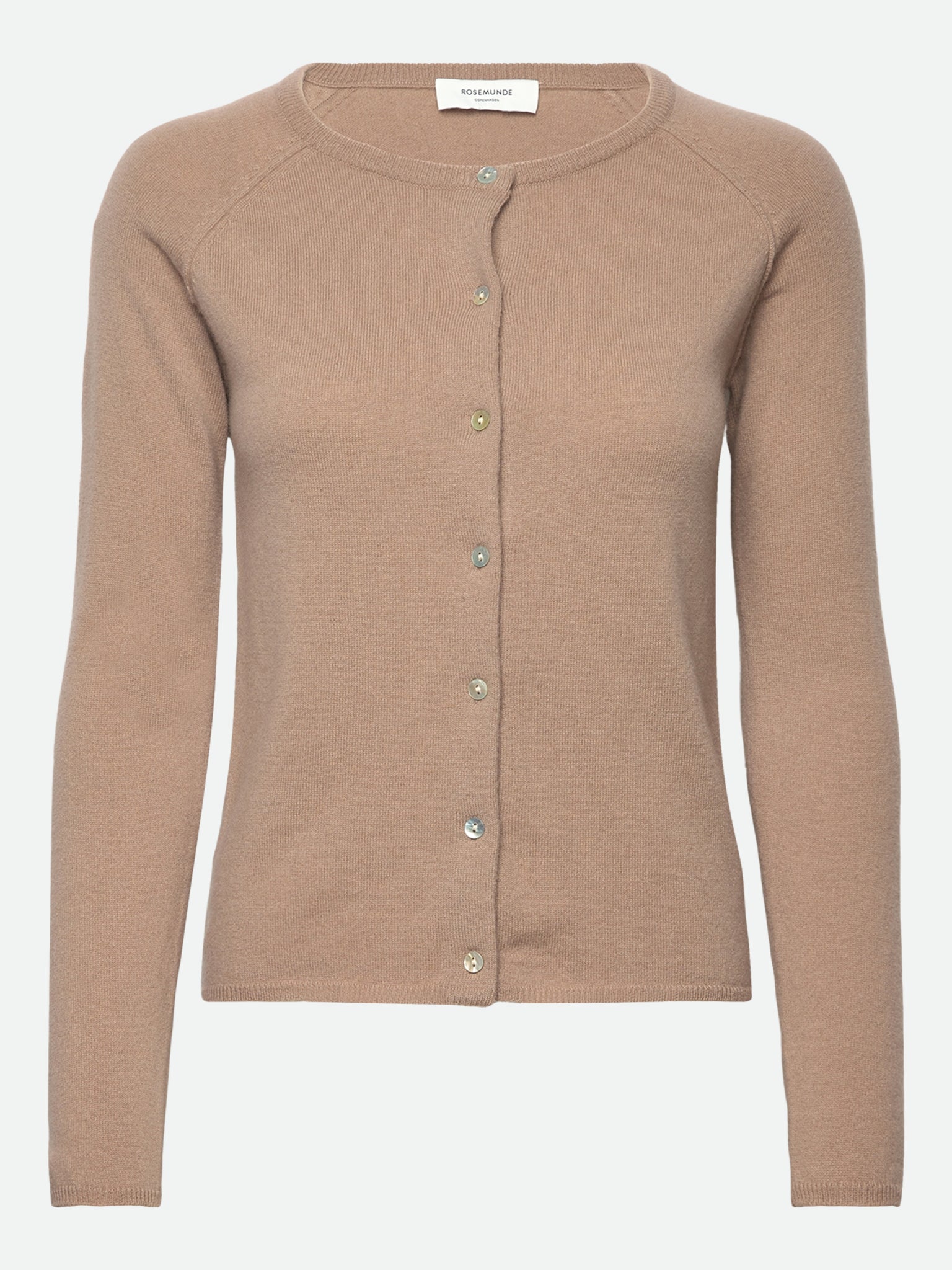 RWLaica kasjmier vest met lange mouwen, ronde hals en raglanmouwen