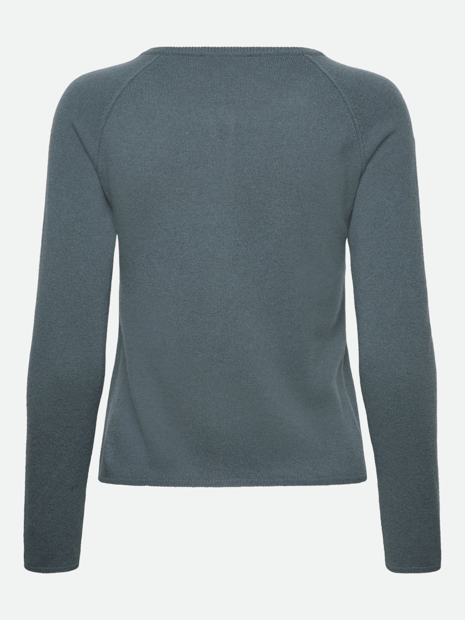 RWLaica kasjmier vest met lange mouwen, ronde hals en raglanmouwen
