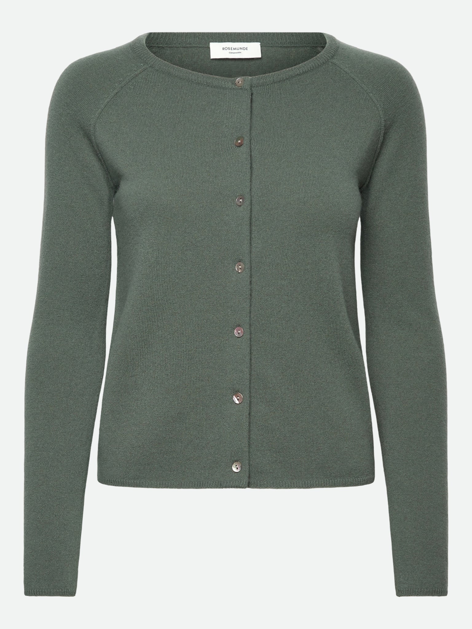 RWLaica kasjmier vest met lange mouwen, ronde hals en raglanmouwen