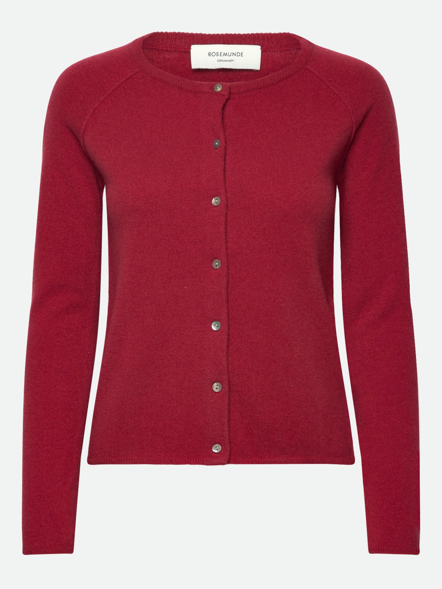 RWLaica kasjmier vest met lange mouwen, ronde hals en raglanmouwen