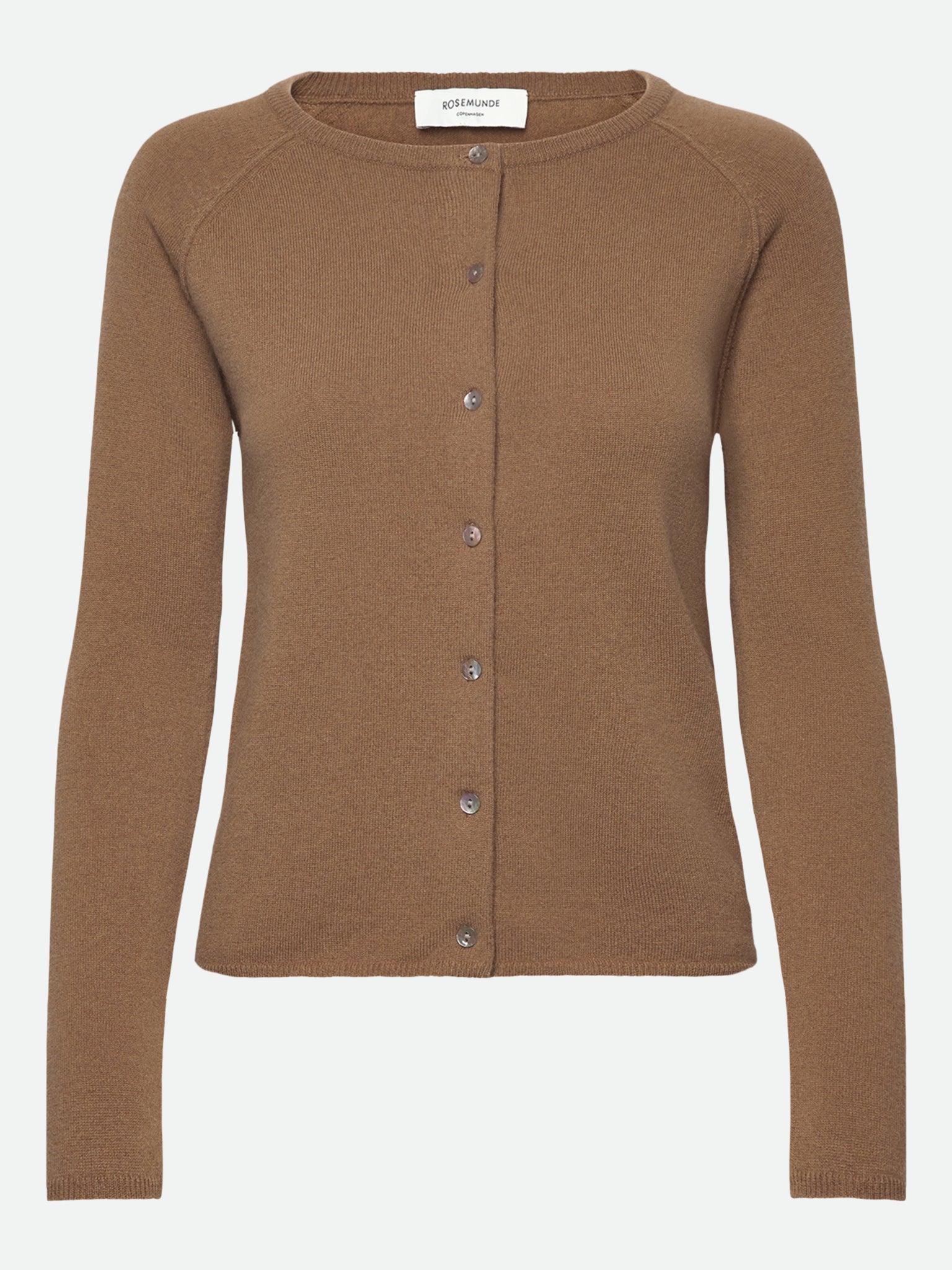 RWLaica kasjmier vest met lange mouwen, ronde hals en raglanmouwen