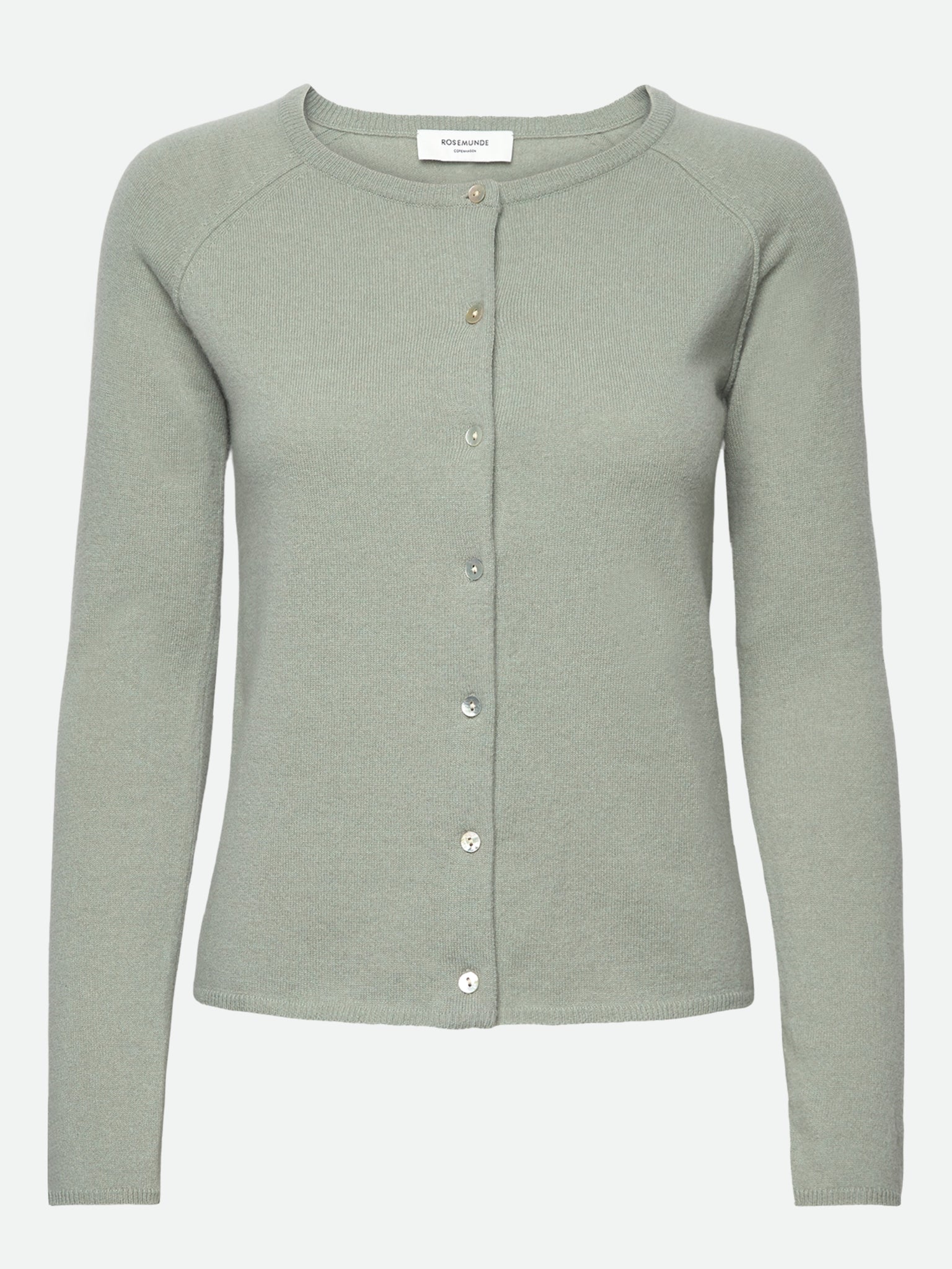 RWLaica kasjmier vest met lange mouwen, ronde hals en raglanmouwen