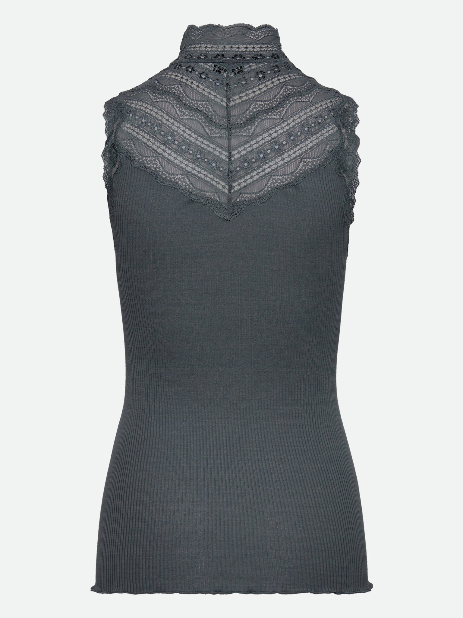 RWBenita Silk SL Turtleneck Lace Top TOP Rosemunde Woman