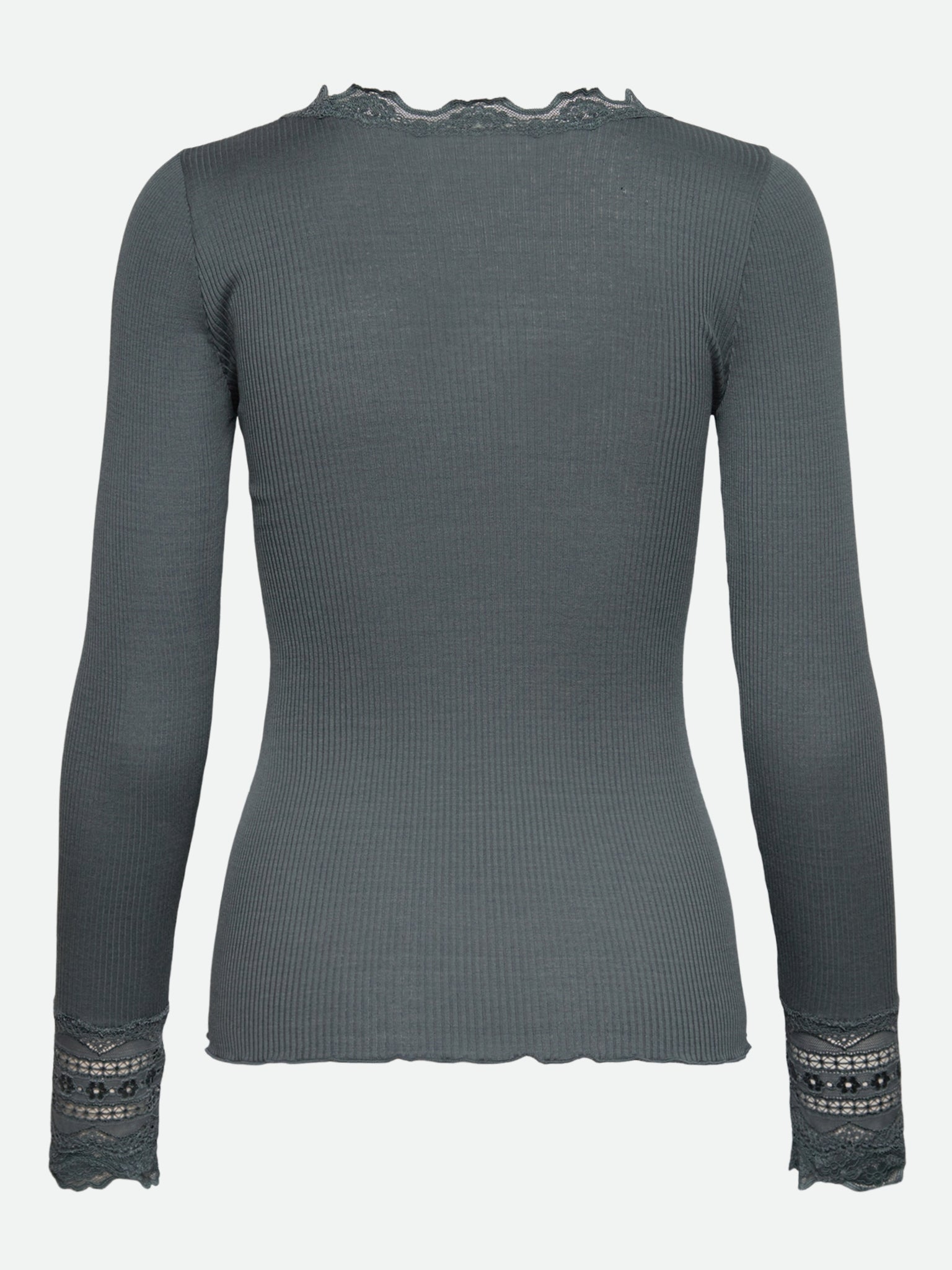 RWBenita Silk LS O-neck Lace T-shirt