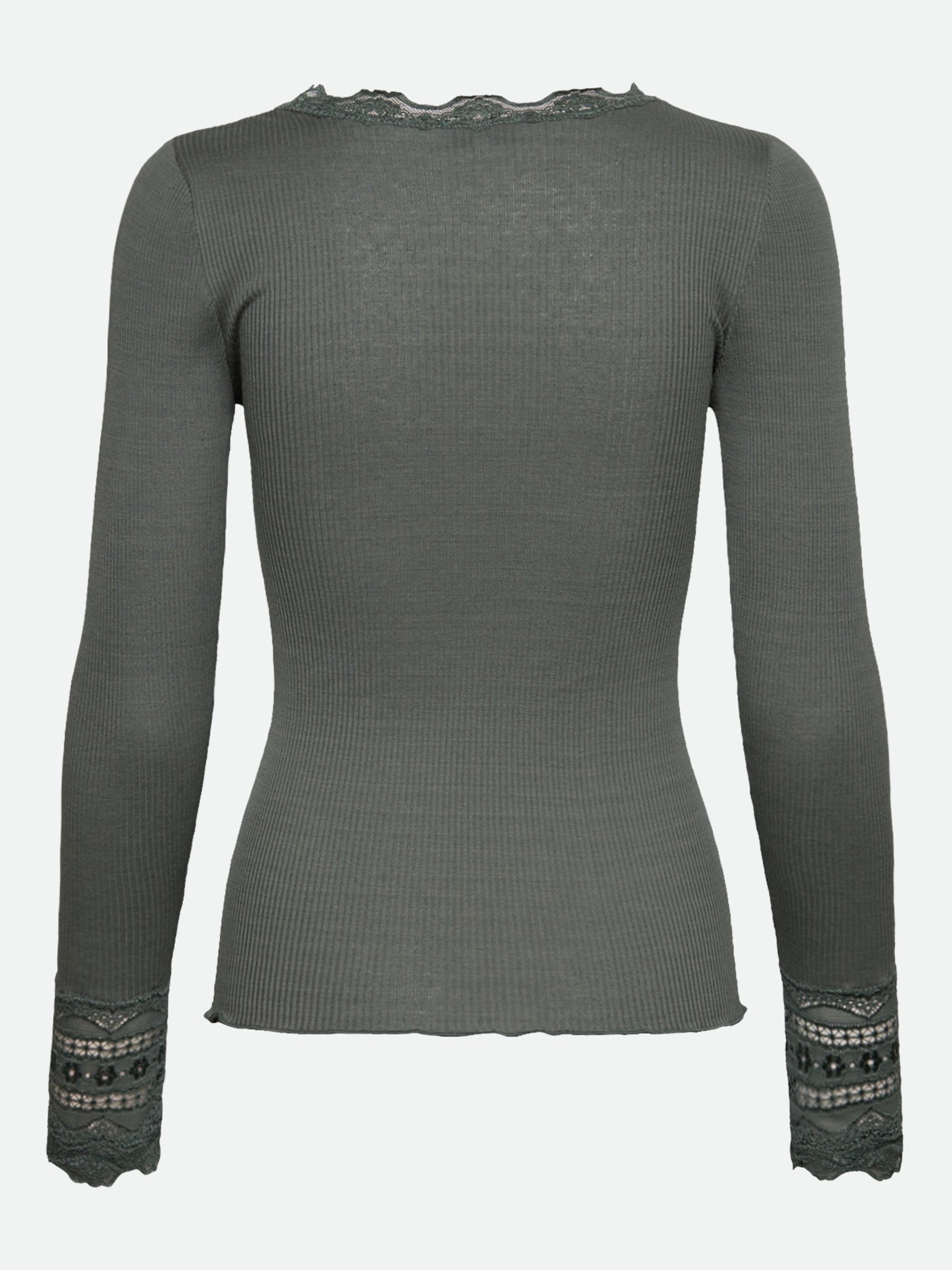 RWBenita Silk LS O-neck Lace T-shirt