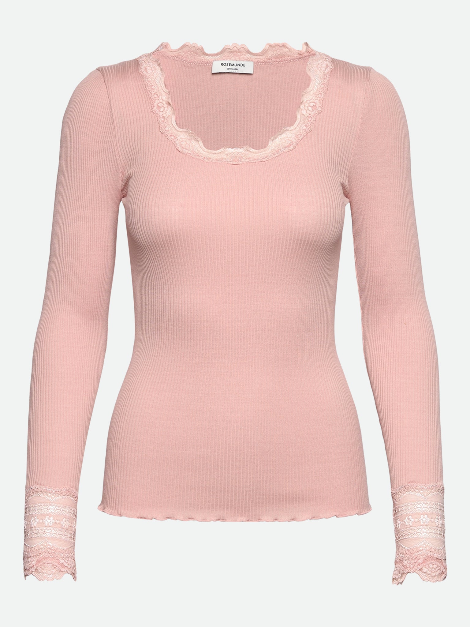 RWBenita Silk LS O-neck Lace T-shirt