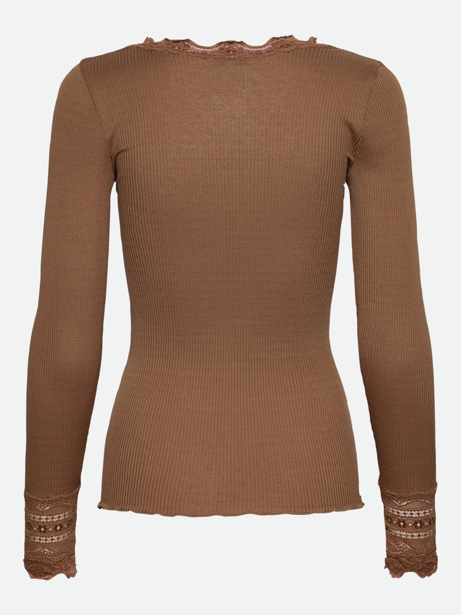 RWBenita Silk LS O-neck Lace T-shirt