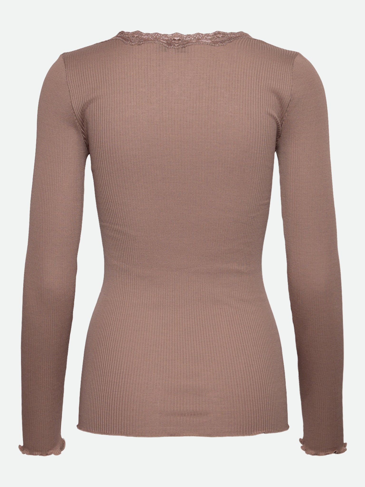 RWBabette Silk LS U-neck Lace T-shirt
