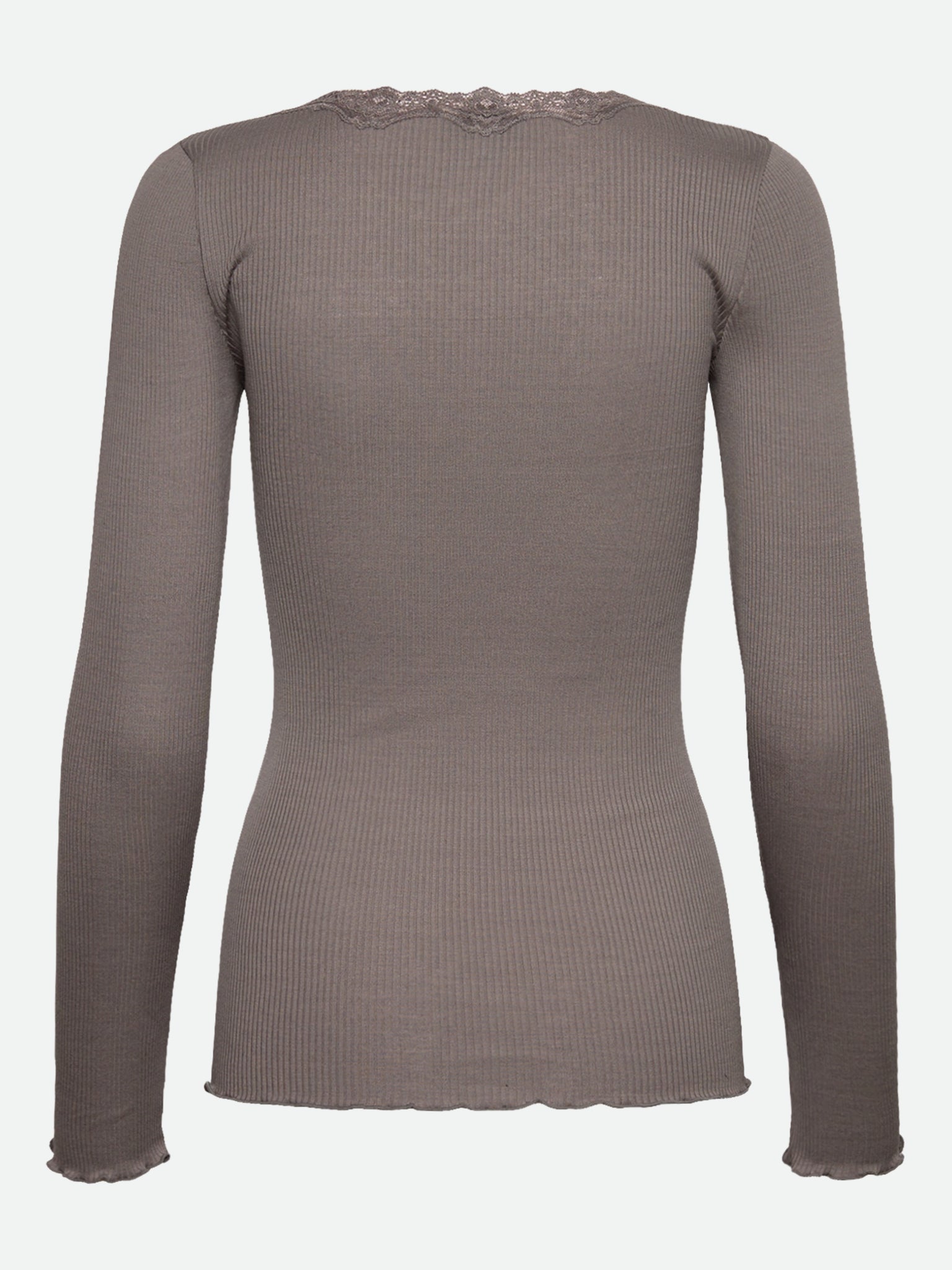 RWBabette Silk LS U-neck Lace T-shirt