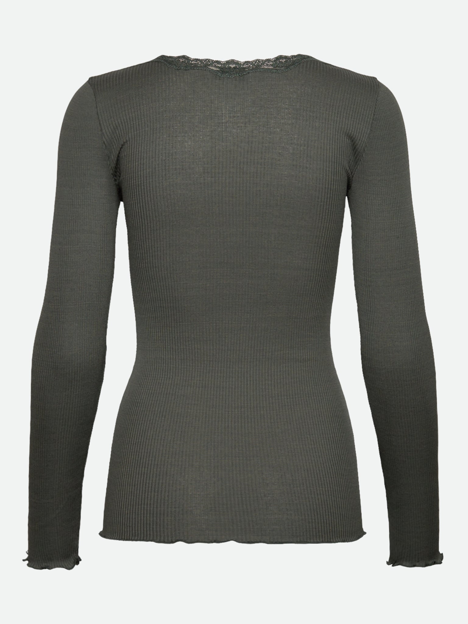 RWBabette Silk LS U-neck Lace T-shirt