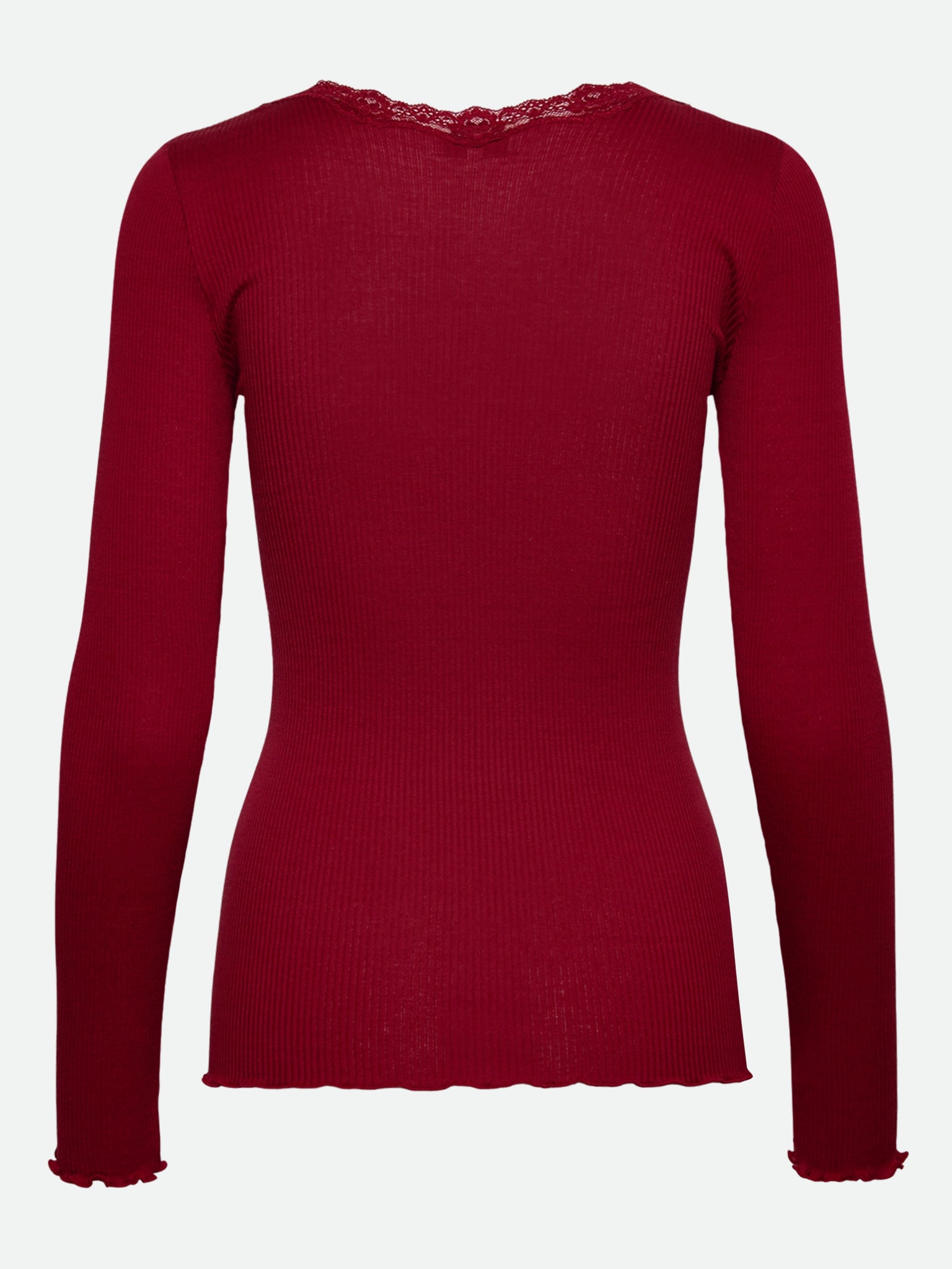 RWBabette Silk LS U-neck Lace T-shirt