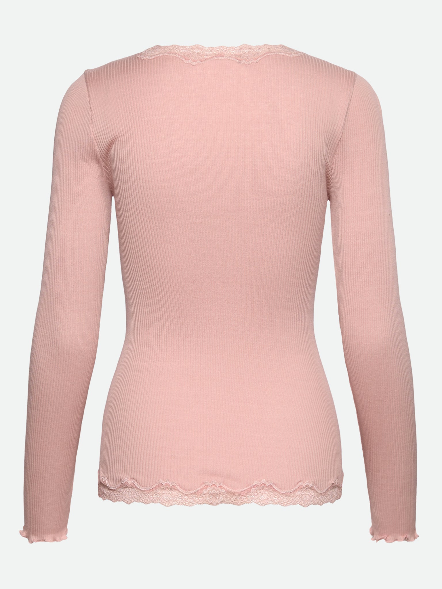 RWBabette Silke Langærmet V-hals Cardigan med blonde