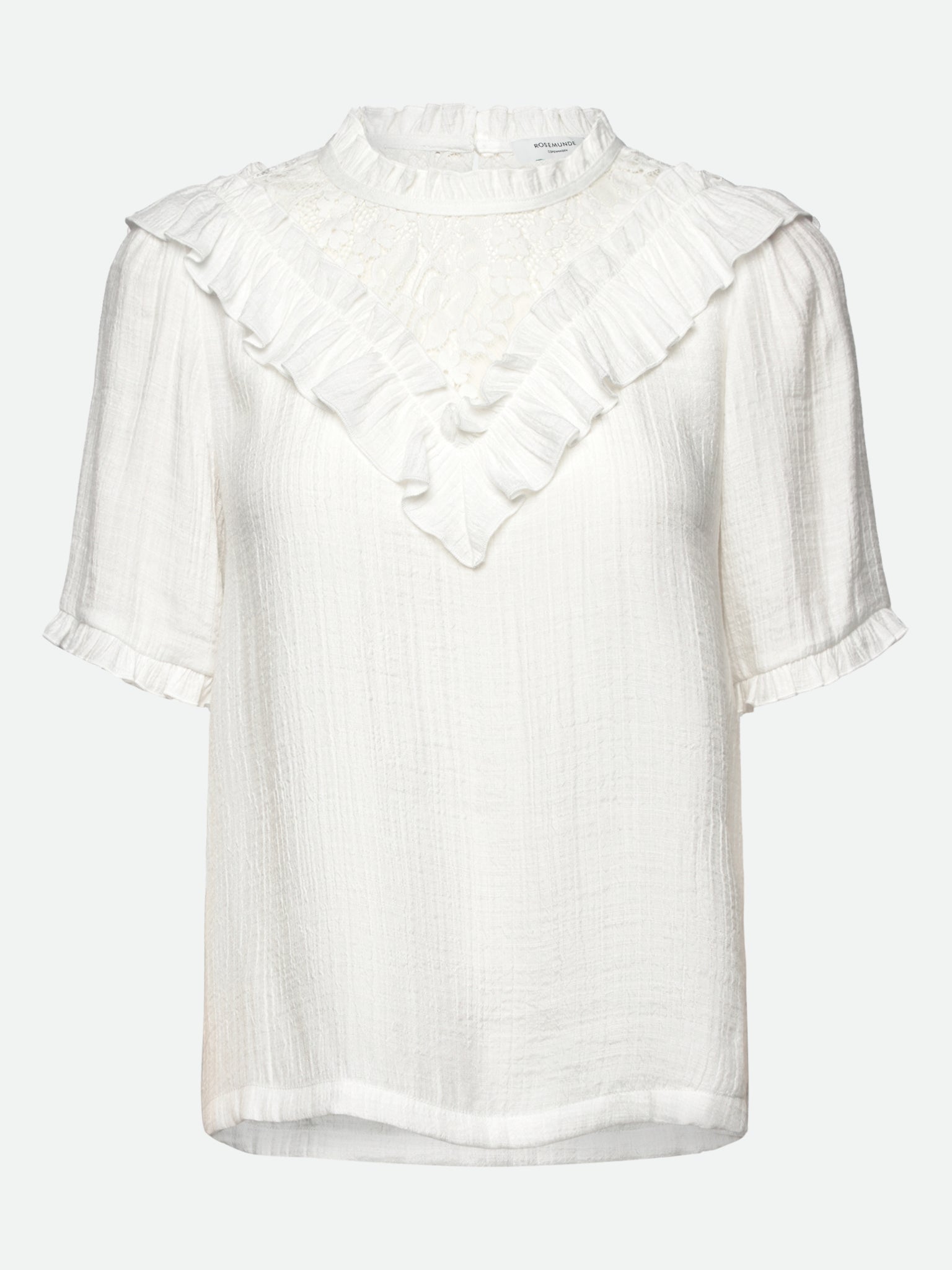 RWMarseille Kurzarm-Spitzenbluse