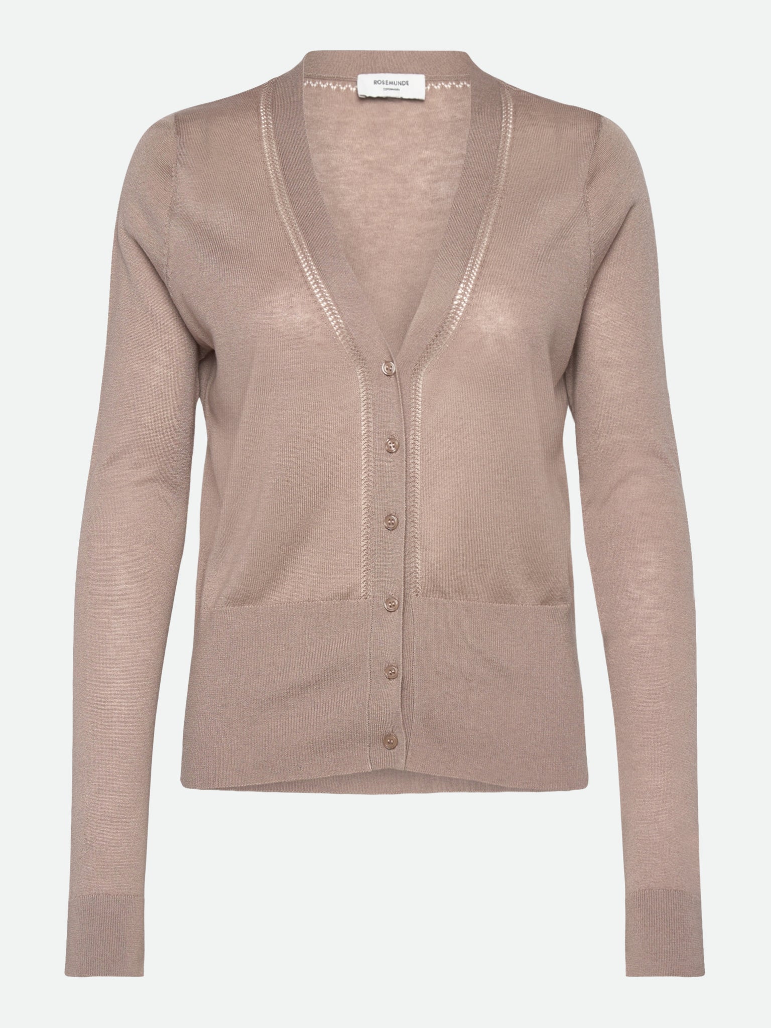 RWSamira Silk LS Cardigan CARDIGAN Rosemunde Woman XS mocha meringue