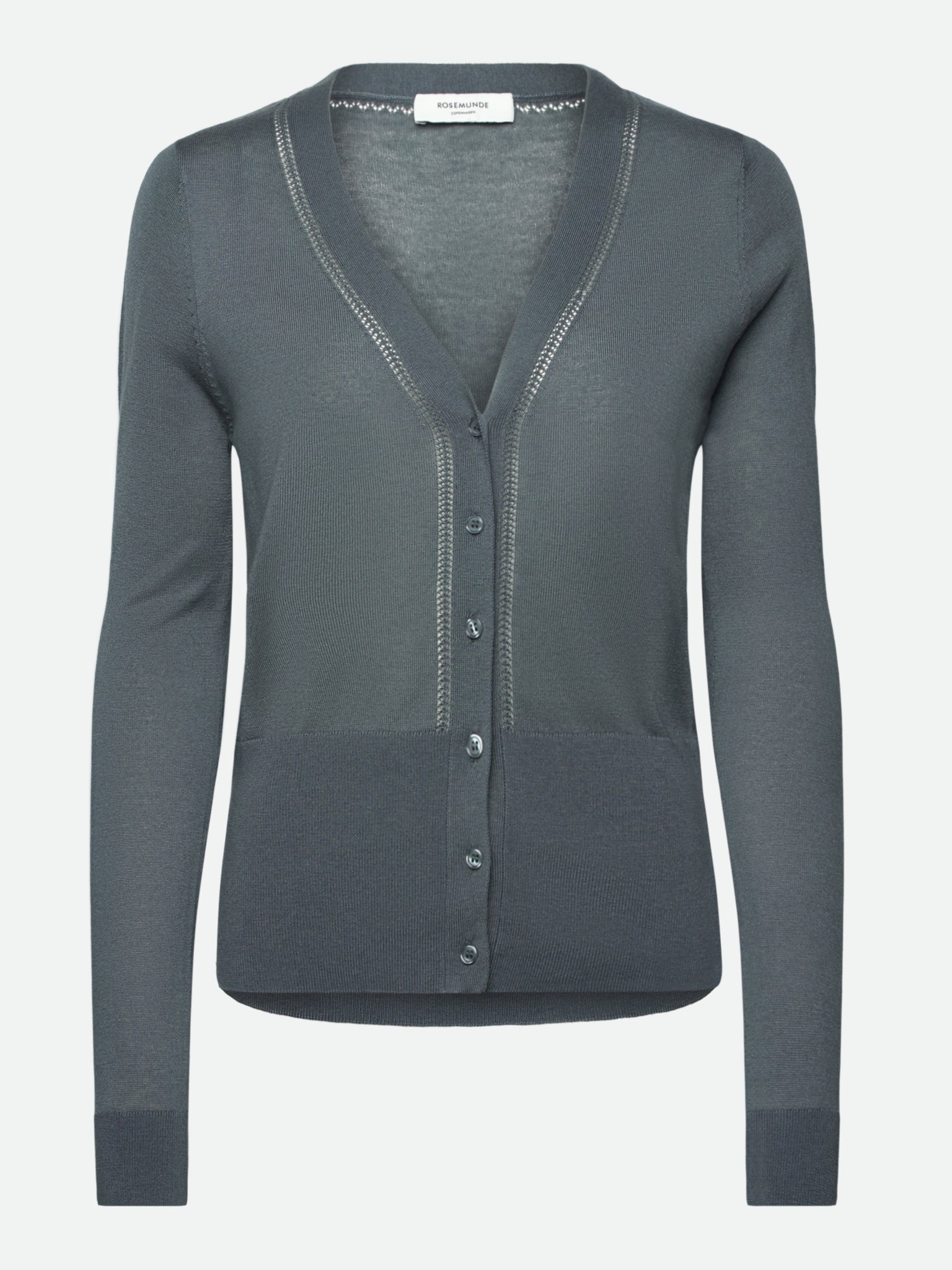 RWSamira Silk LS Cardigan CARDIGAN Rosemunde Woman XS stormy weather